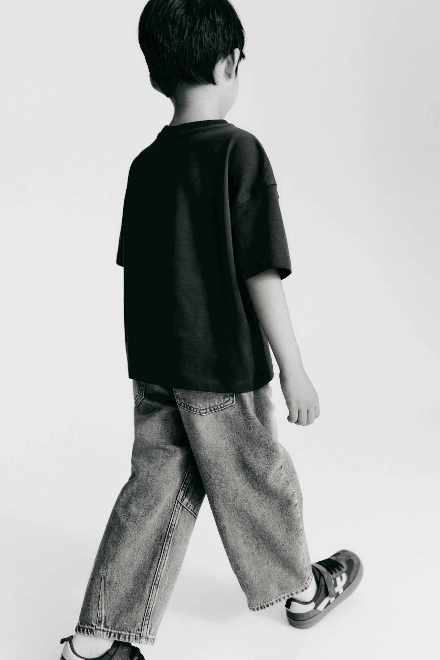 Детские джинсы H&M Loose-Fit Barrel-Leg, цвет: Джинсовый синий — фото 4