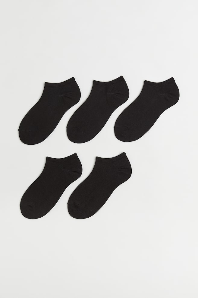 5-pack trainer socks - Black/White - 1