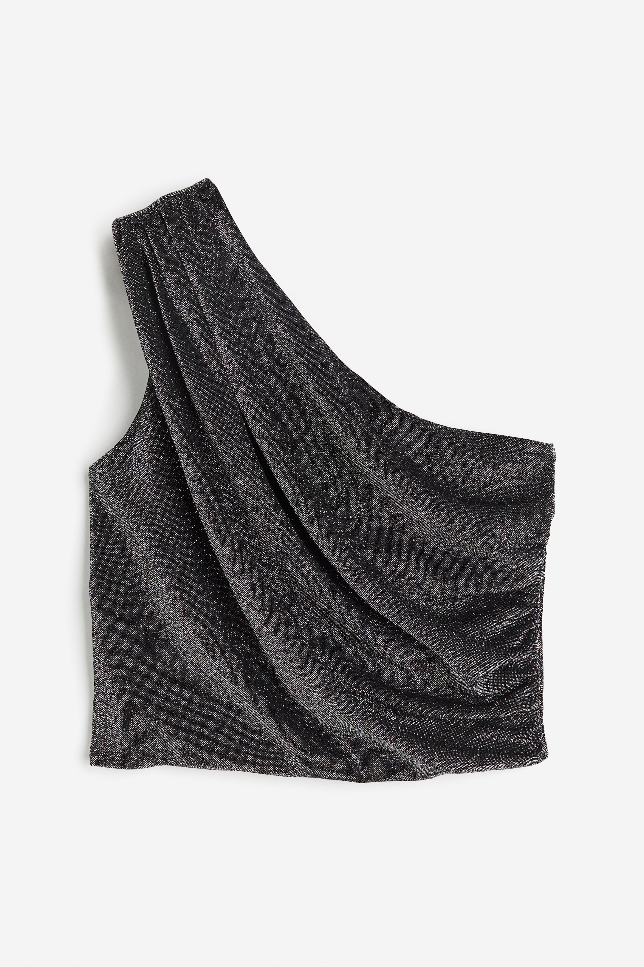 View larger image: Glittery one-shoulder top - Black - Ladies | H&M IN 1