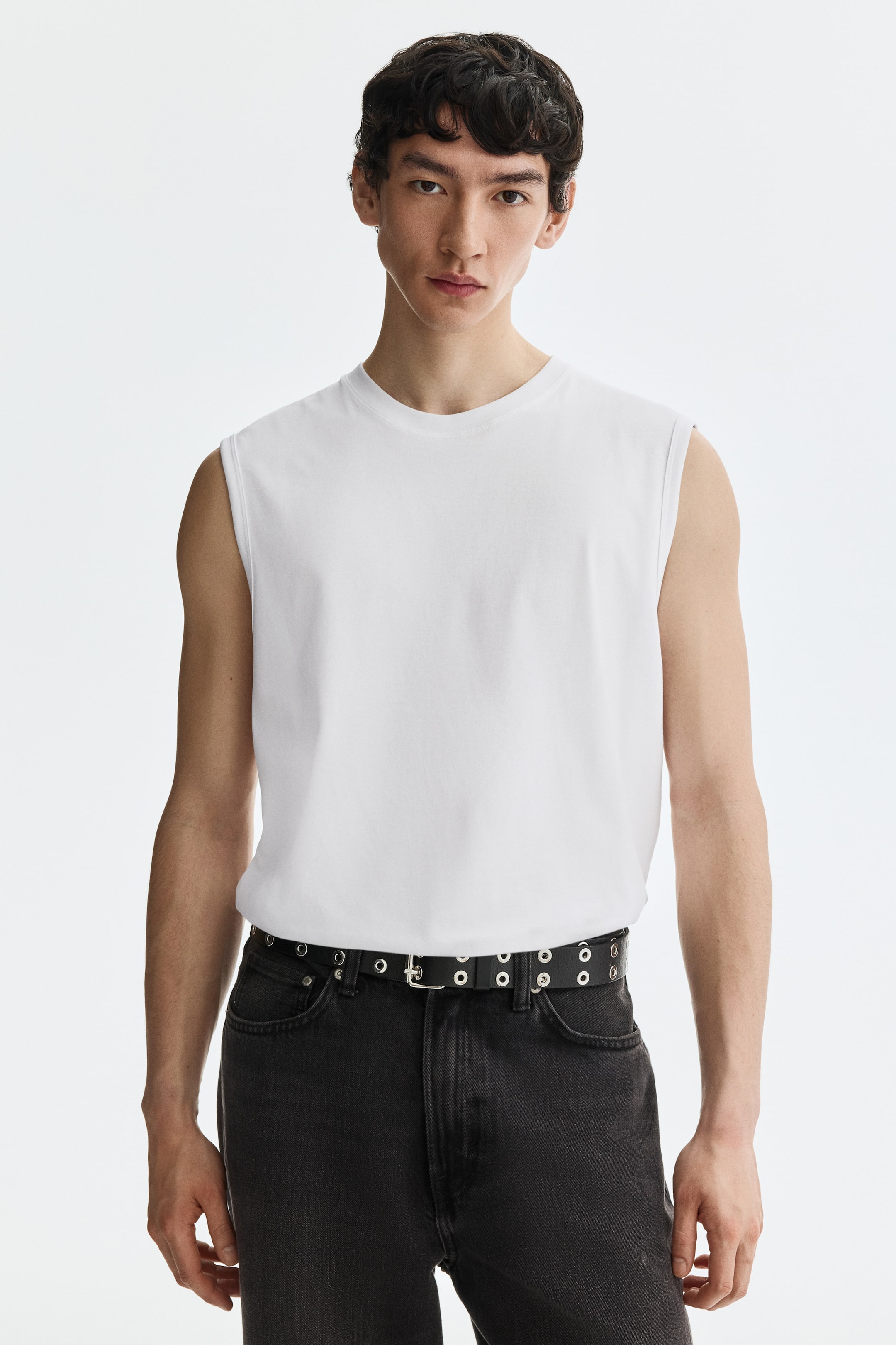 查看大圖: COOLMAX®纖維標準剪裁背心上衣 - 白色 - Men | H&M 1