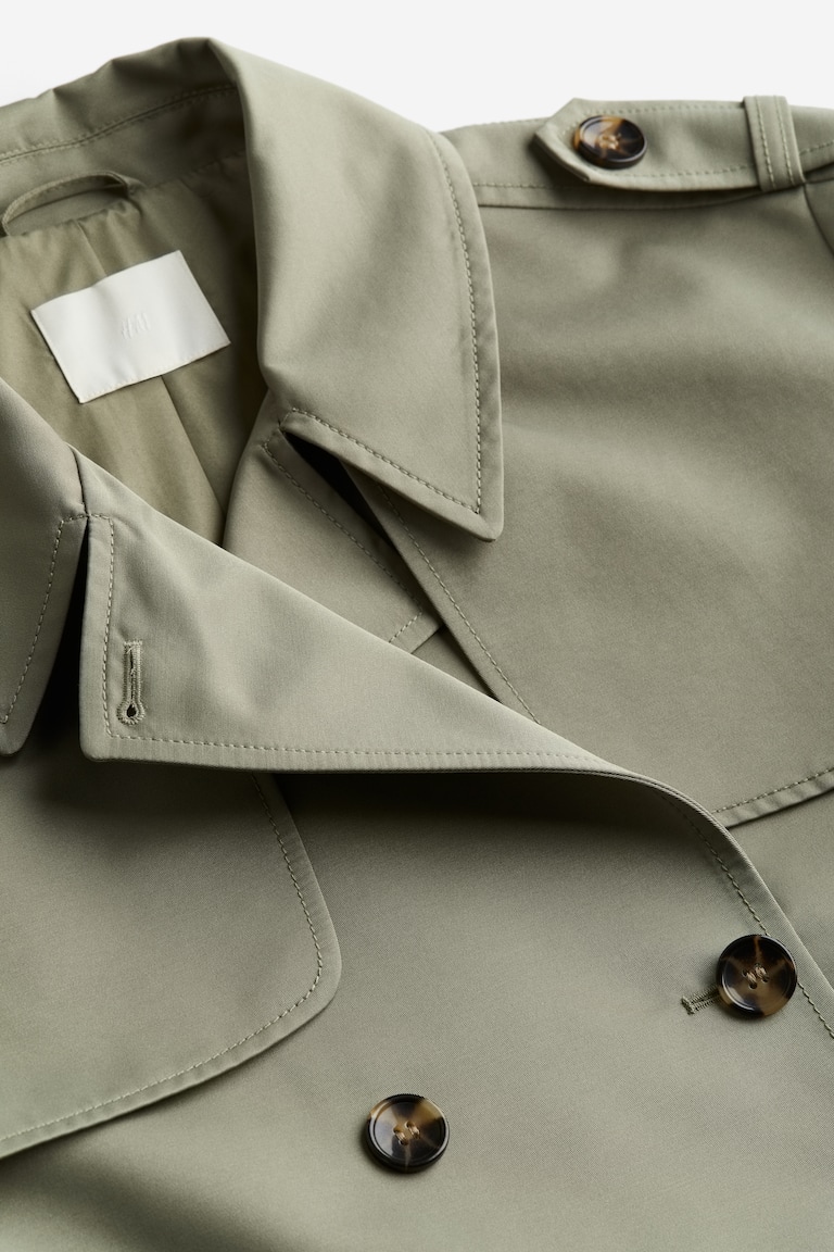 Double-breasted trenchcoat Khaki green Ladies H&M HK