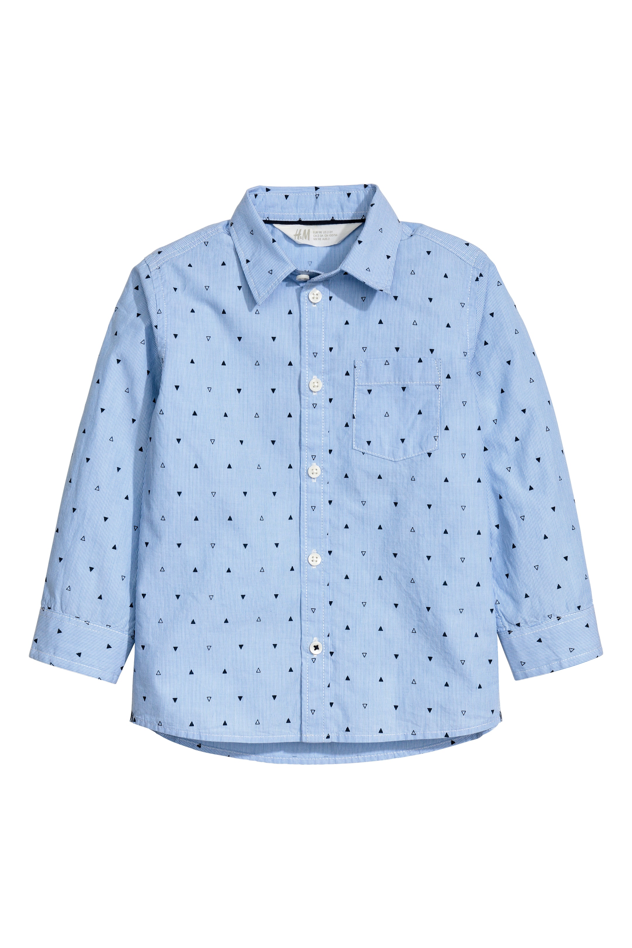 View larger image: Patterned shirt - Light blue - Kids | H&M GB 1