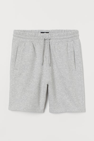 Regular Fit Sweatshorts - Regular waist - Light gray melange - Men | H&M US