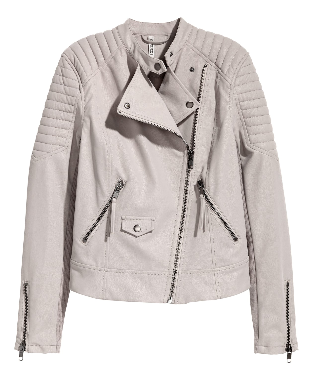 Women's Grey beige Biker jacket | H&M GB