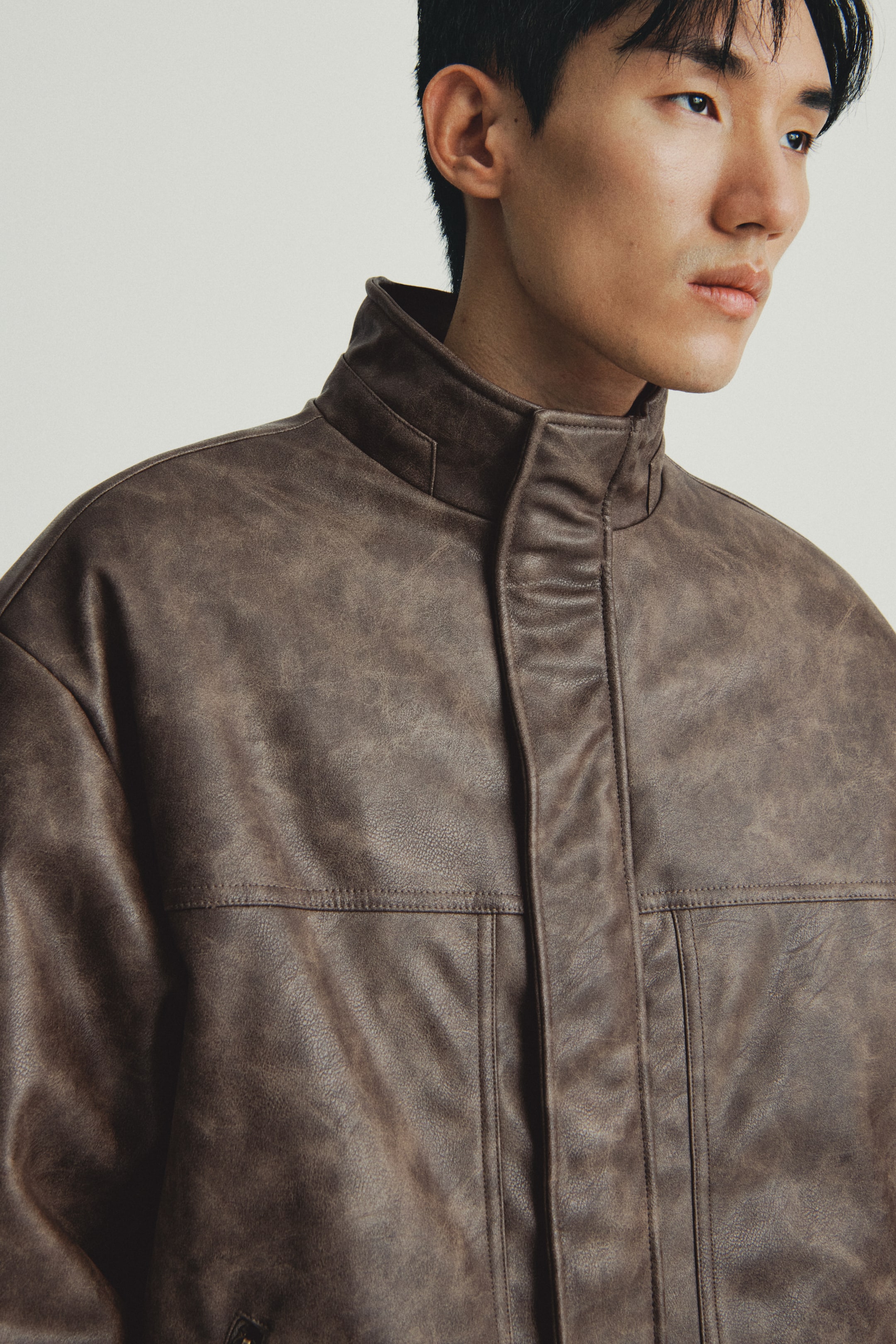 拡大画像を表示: パッデッドコーティングジャケット - ダークモール - Men | H&M JP 5