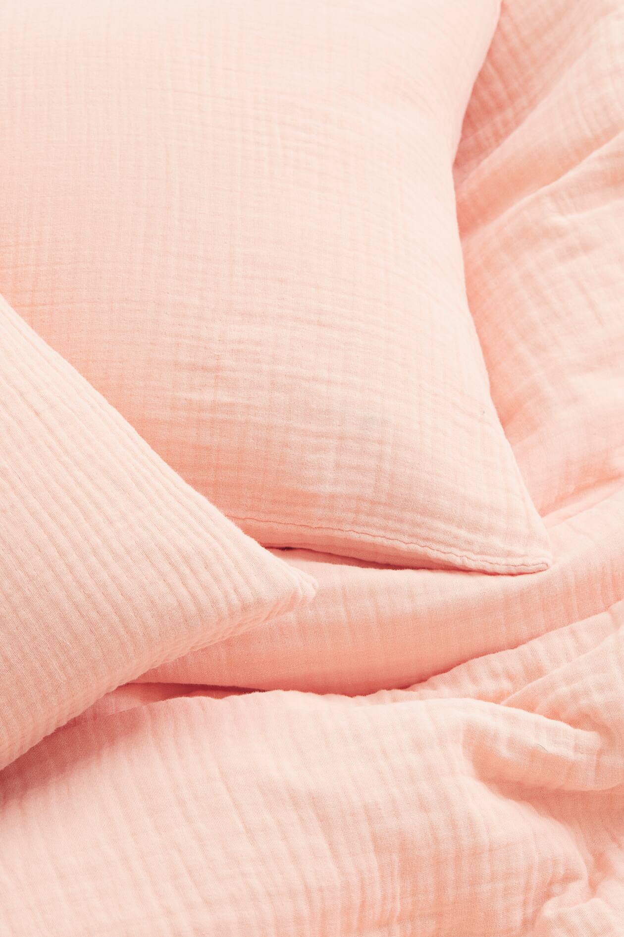 Muslin King/Queen Duvet Cover Set Apricot Home All H&M US