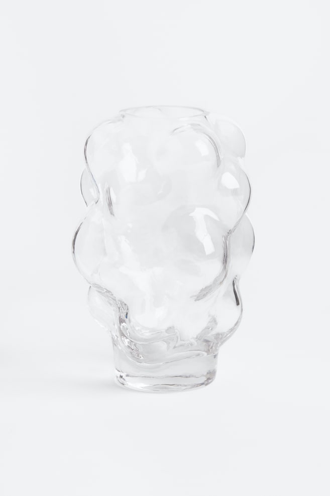 Bubbled glass vase - Clear glass - 1