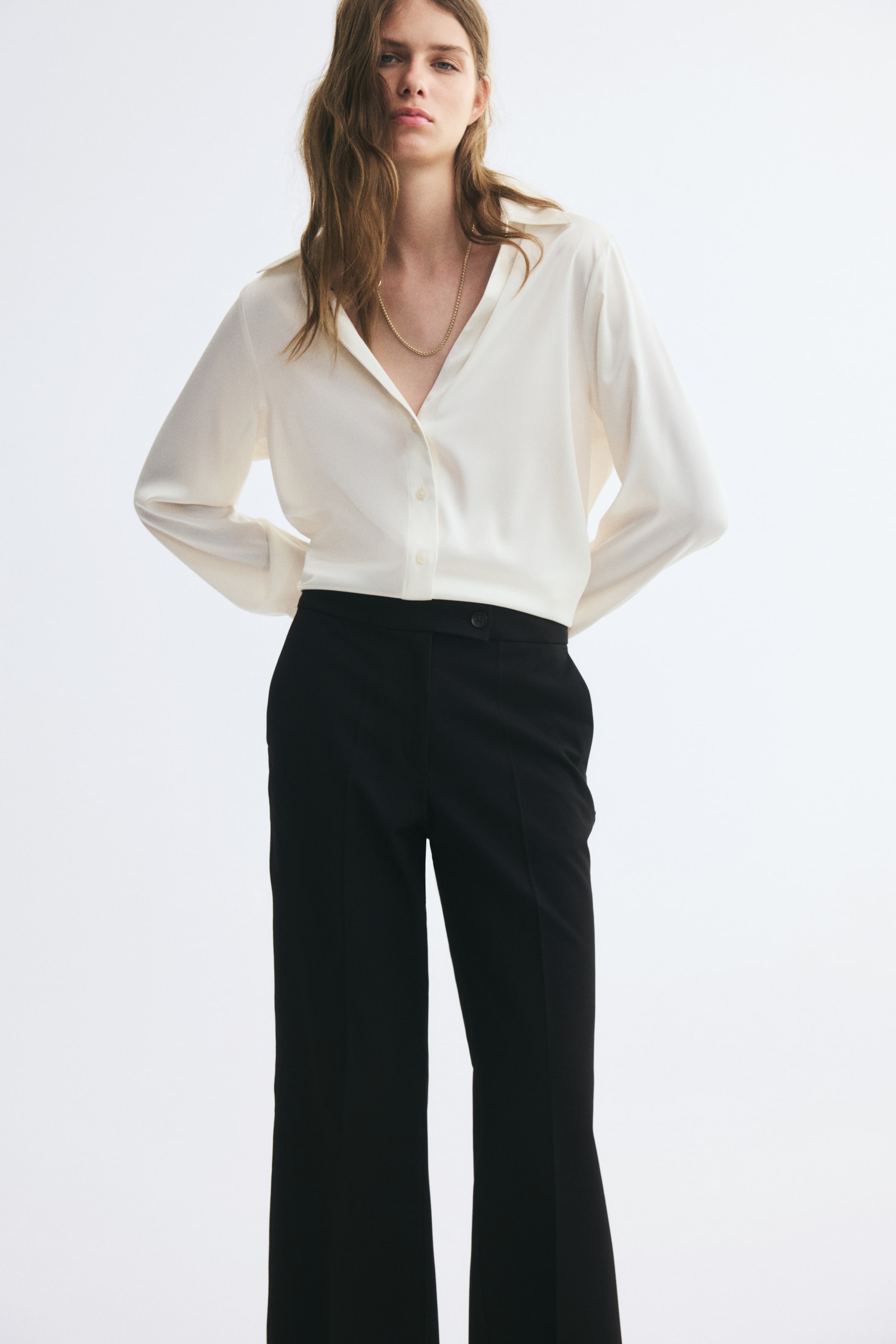 Bootcut Ankle-Length Pants