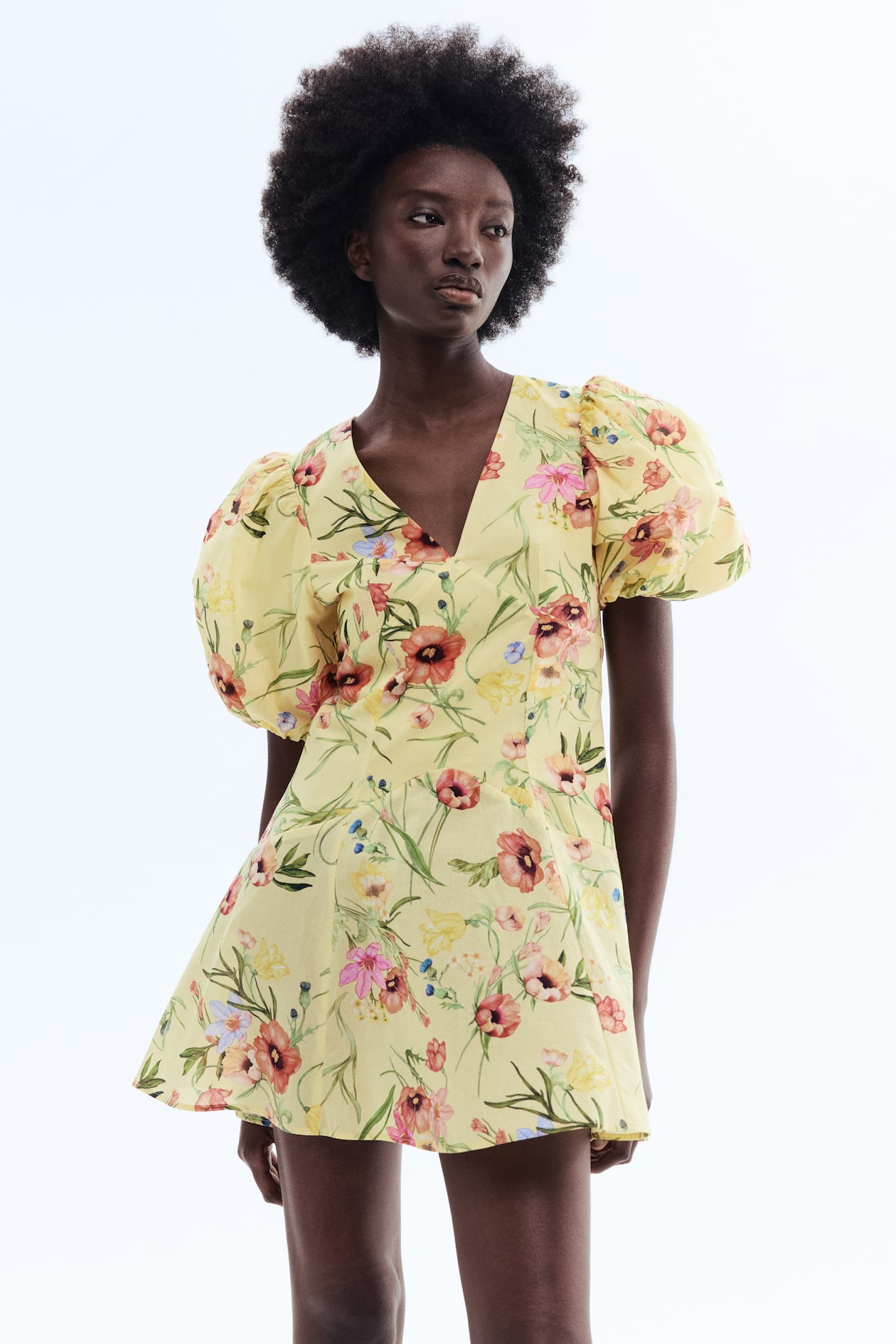 Balloon-Sleeved Cotton Dress - image 2