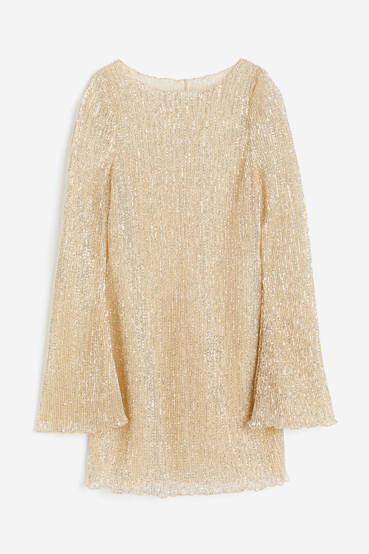Robe à paillettes Beige/doré FEMME H&M BE