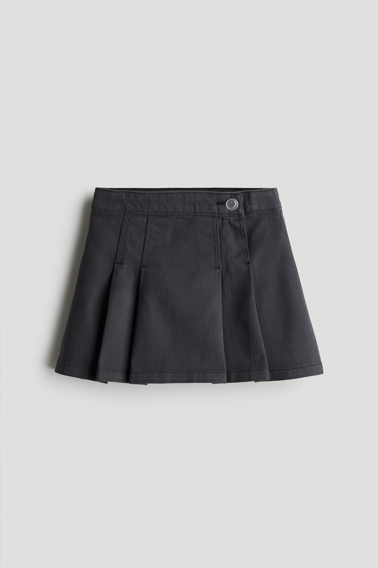 Pleated skirt - Dark grey - 1