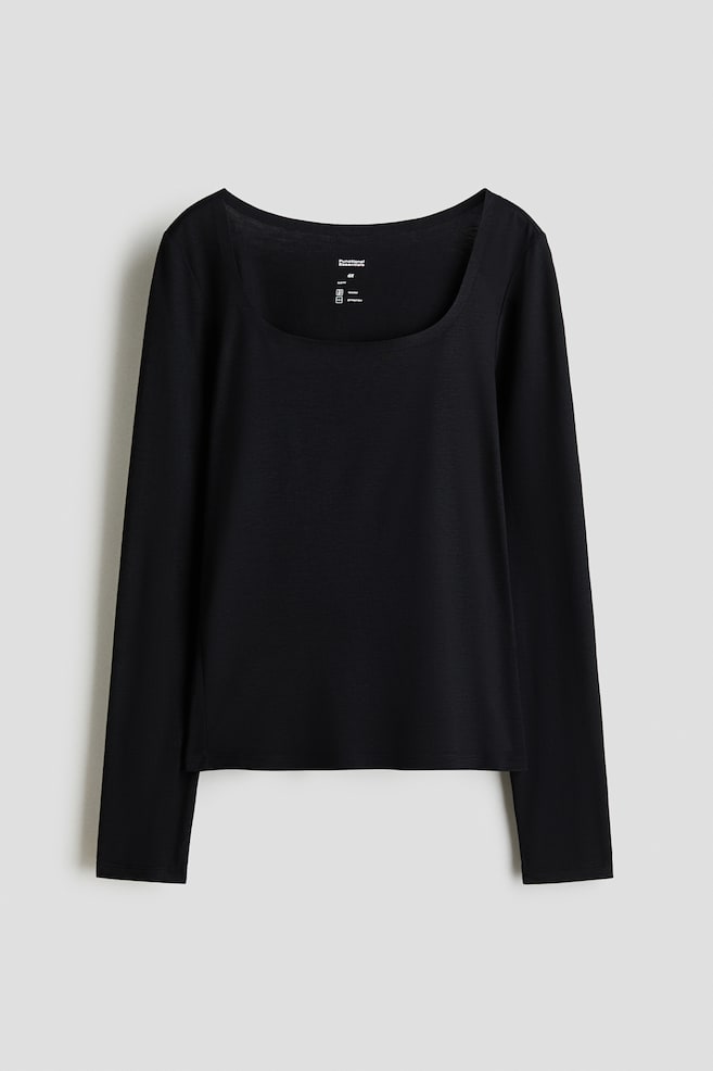 Maglia termica a maniche lunghe Slim Fit - Nero/Bianco/Marrone scuro - 1