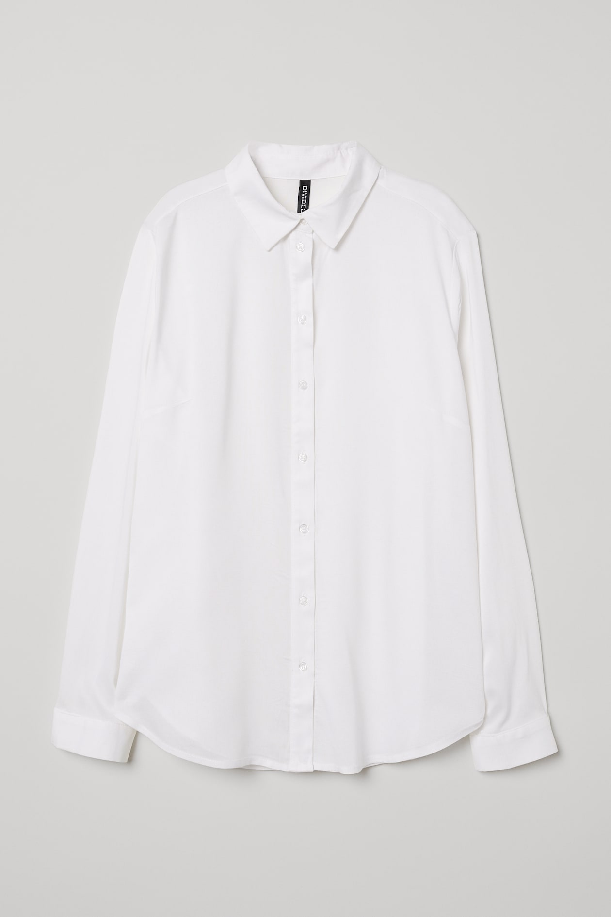 Viscose Shirt - Long sleeve - White - Ladies | H&M US