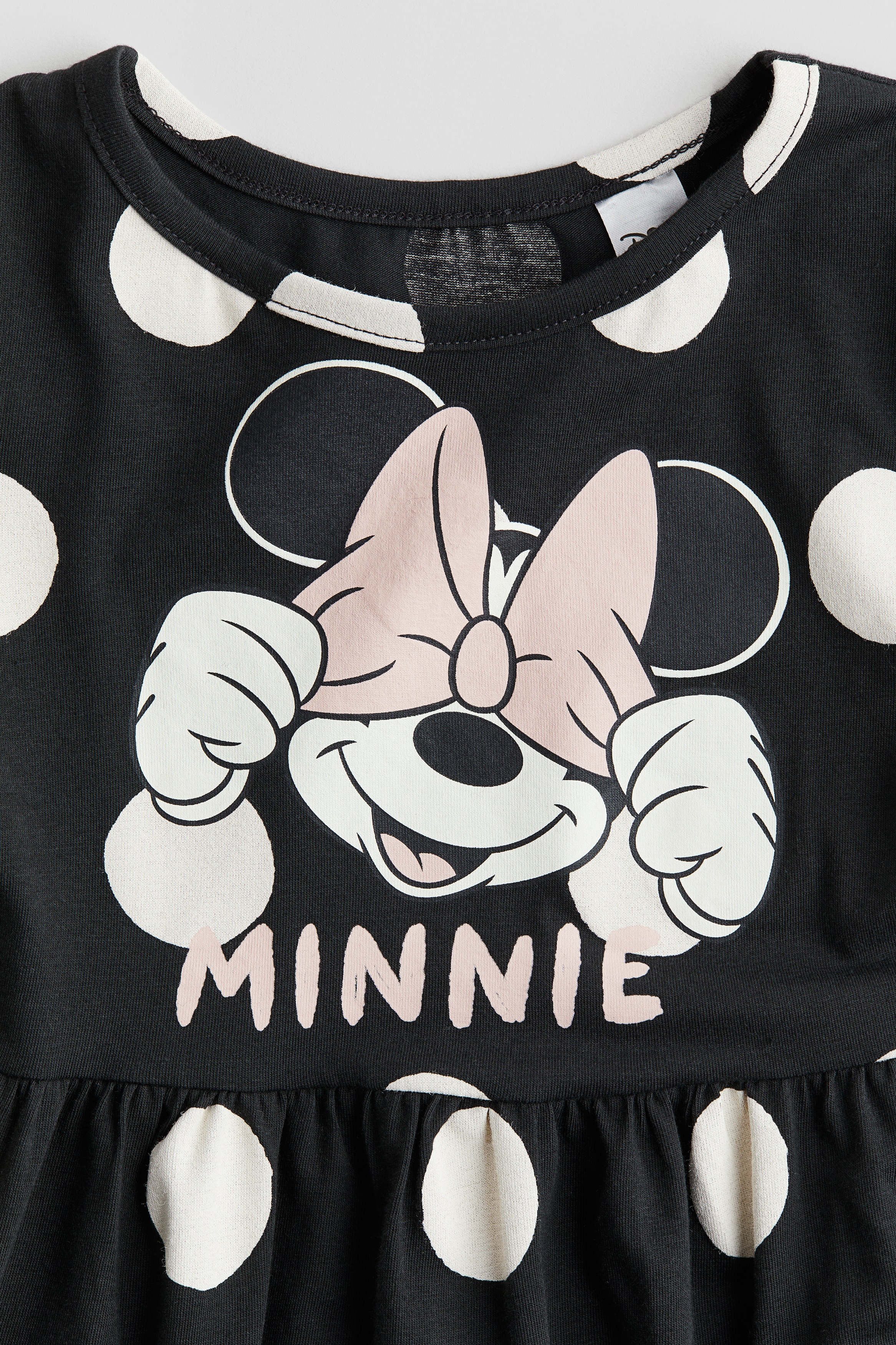 Dark grey/Minnie Mouse Printed cotton dress for kids | H&M MY