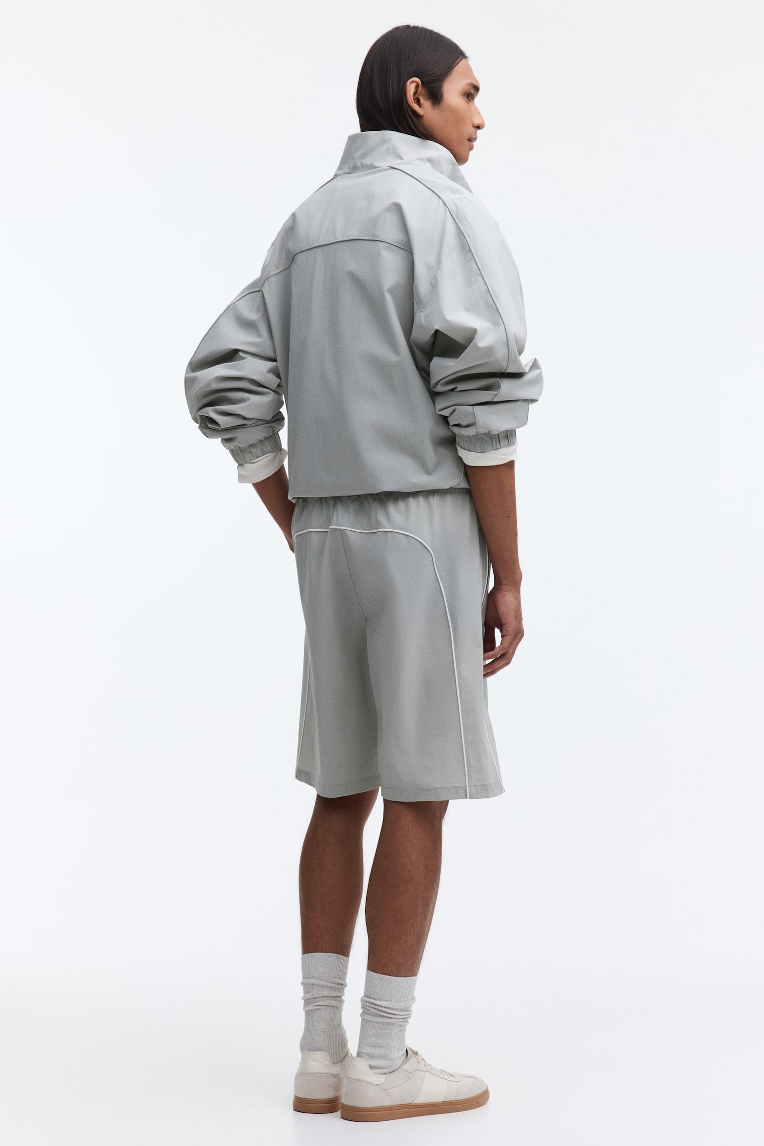 Knee-Length Shorts-Light gray - 7