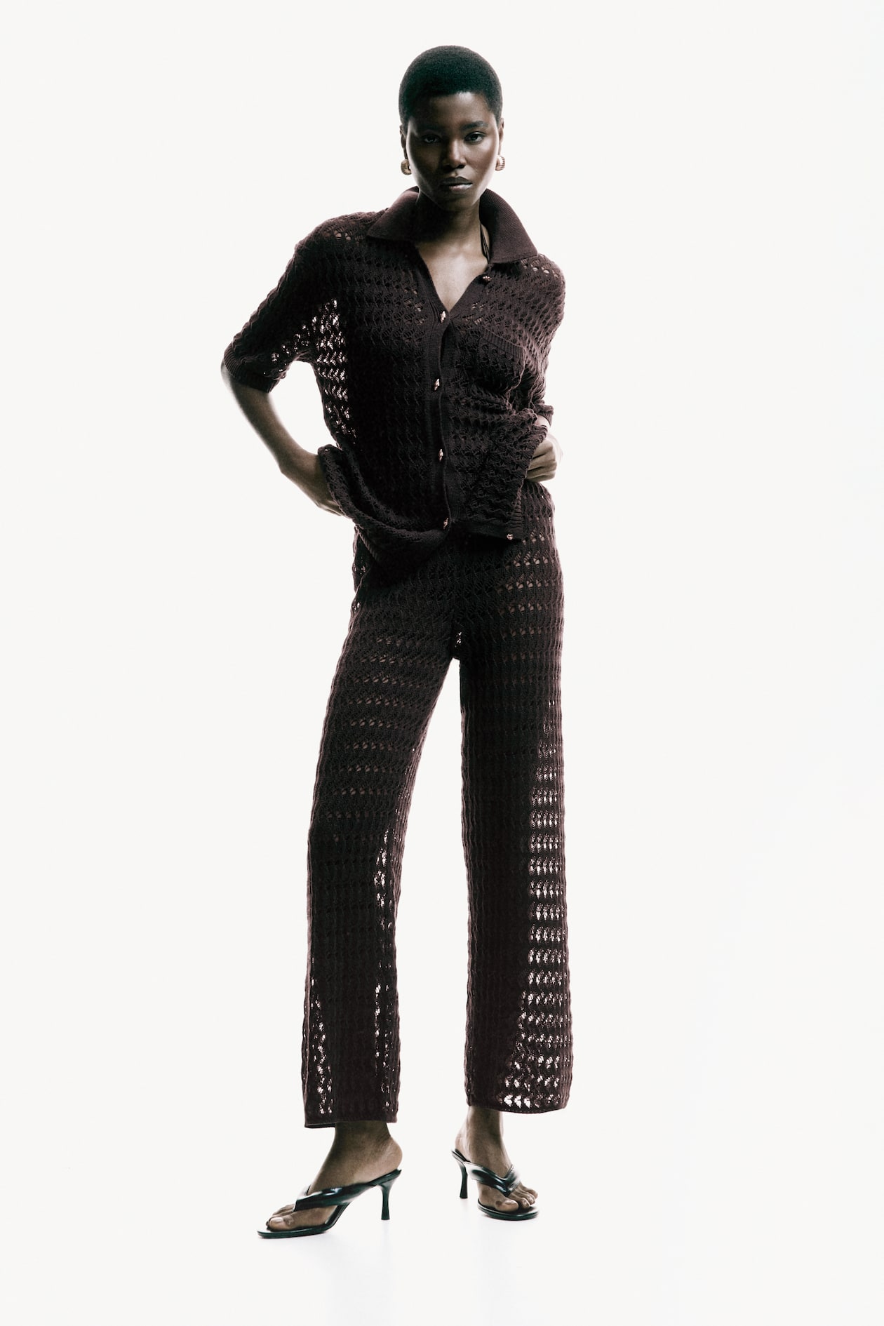 Crochet-Look Cotton Cardigan - image 5