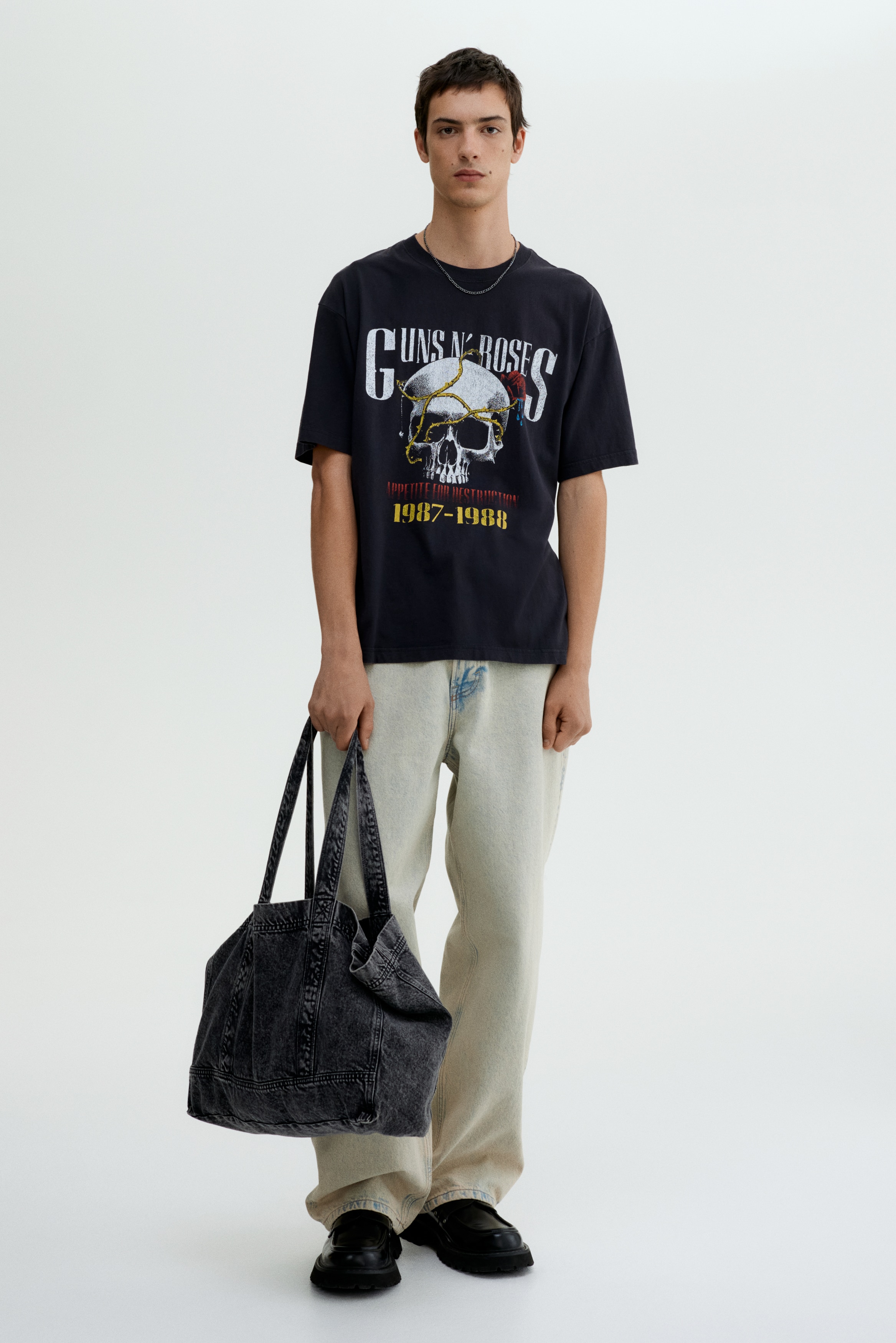 Loose Fit Vintage-look printed T-shirt