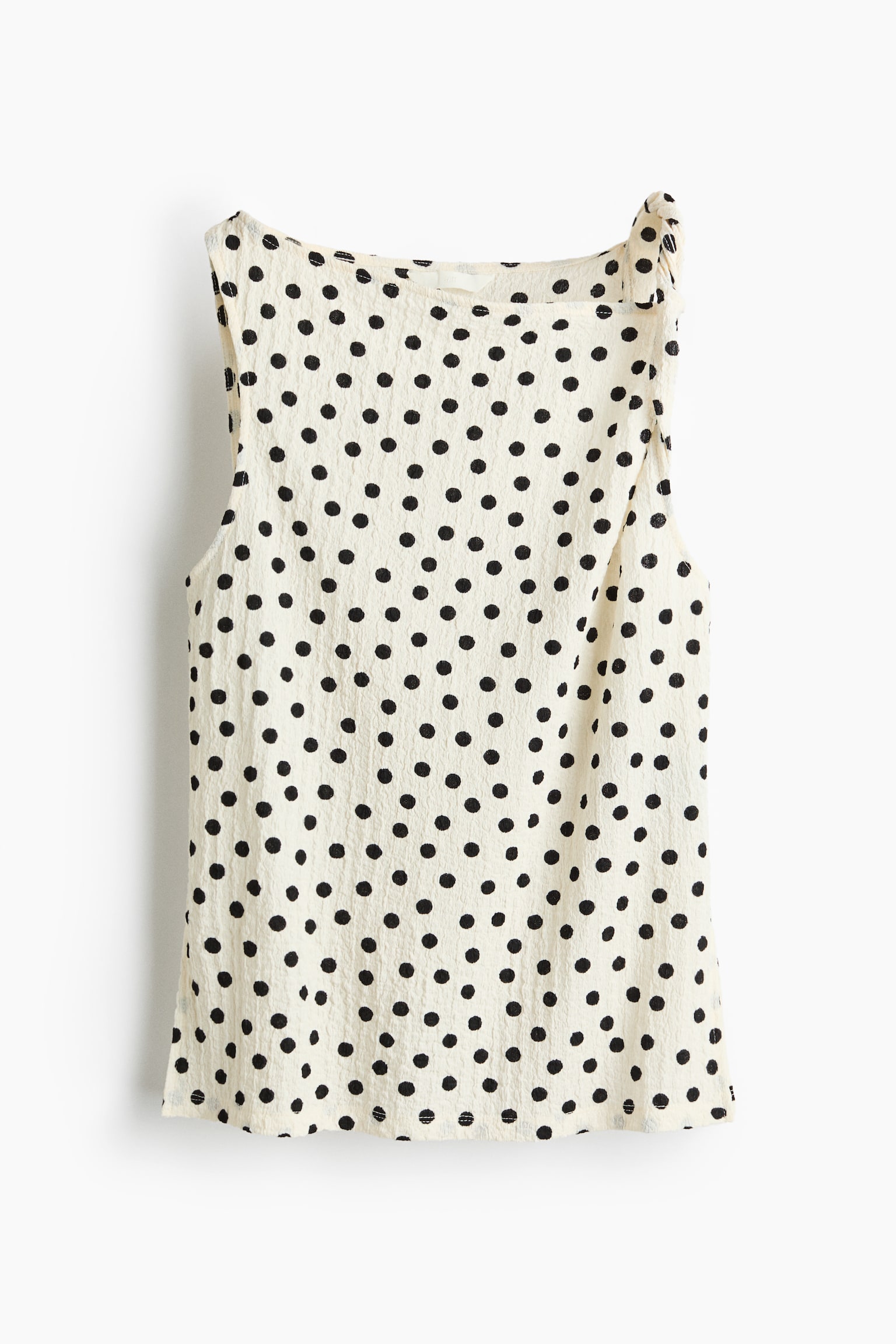 Áo có chi tiết xoắn - Màu trắng/Chấm bi/Màu xanh kaki đậm/Màu nâu đậm