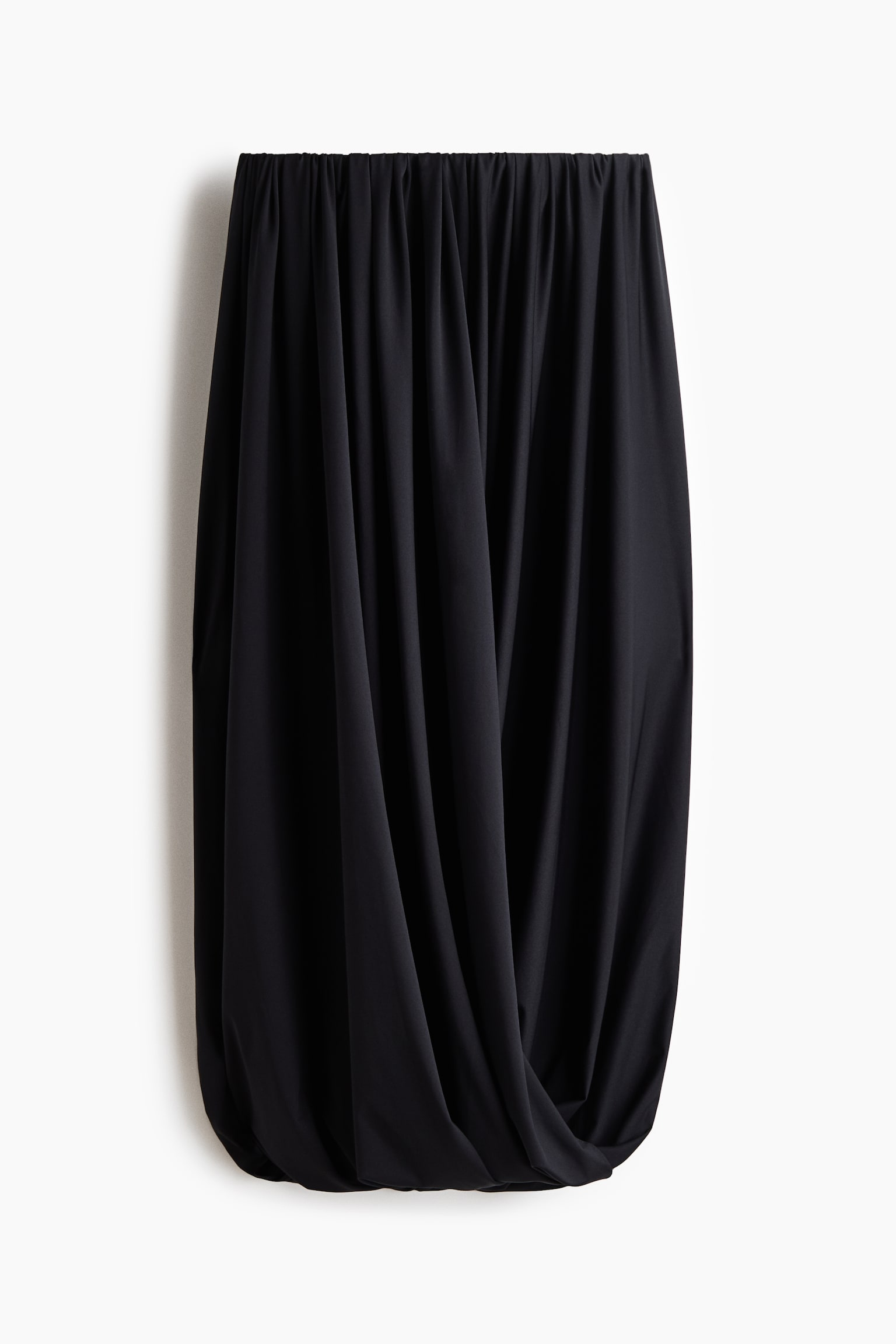 Bubble-hem maxi skirt - Black - 1