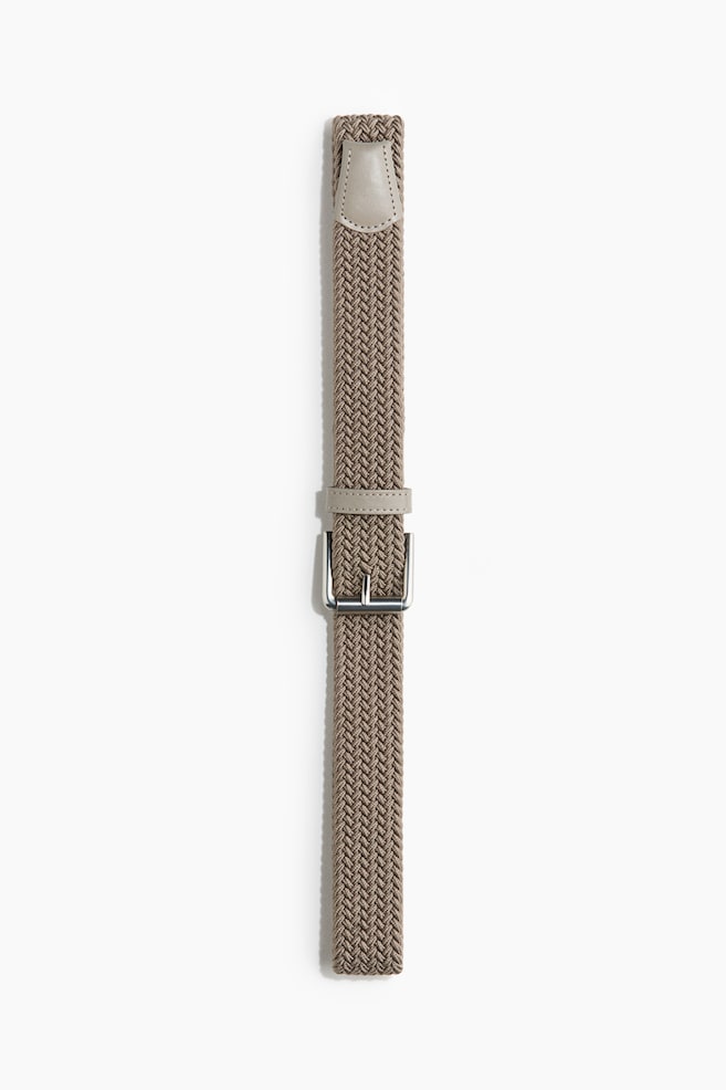 Elasticated fabric belt - Light khaki green/Navy blue/Black - 1