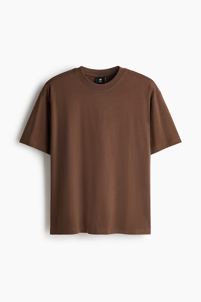 Relaxed Fit T-shirt - Brown/White/Black/Light blue/Beige/Dark grey/Blue/Brown/Dusty blue/Dark teal/Khaki green/Teal/Striped/Light purple/Orange - 1