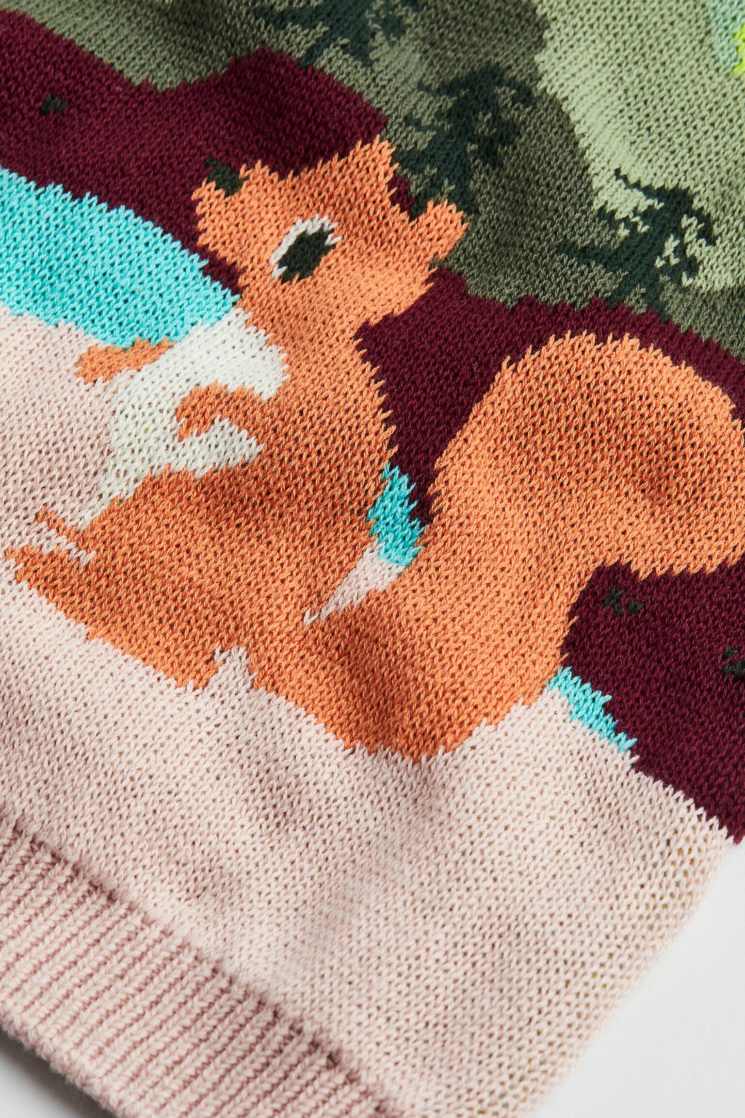 Cotton Sweater - Green/Squirrel - 2