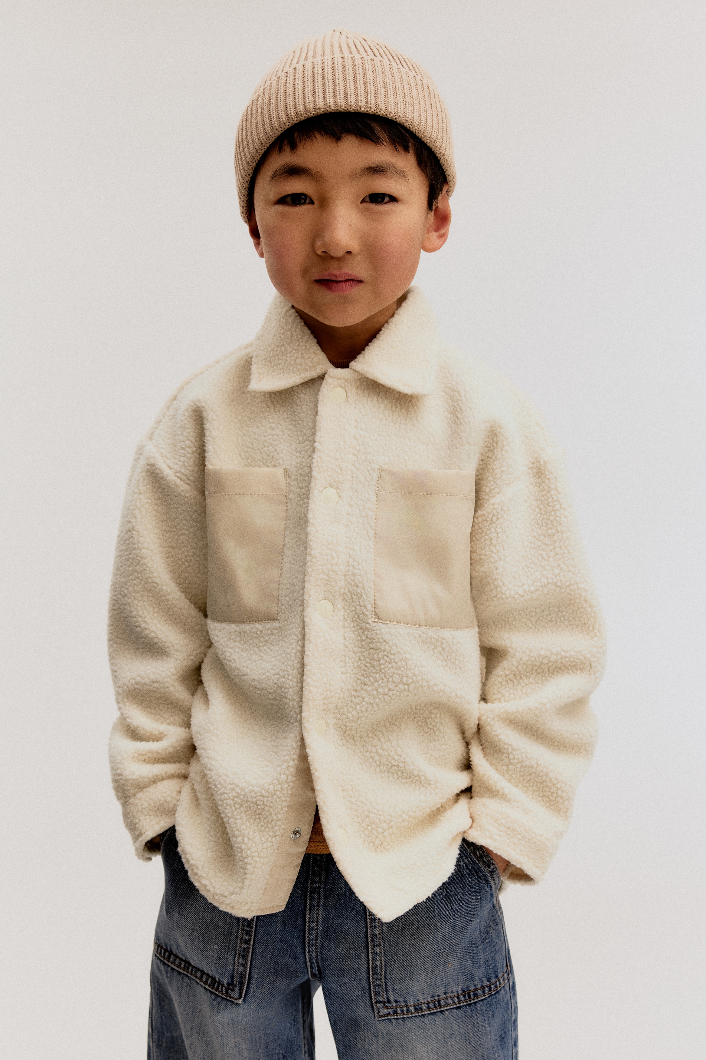 Teddy Overshirt - Light beige