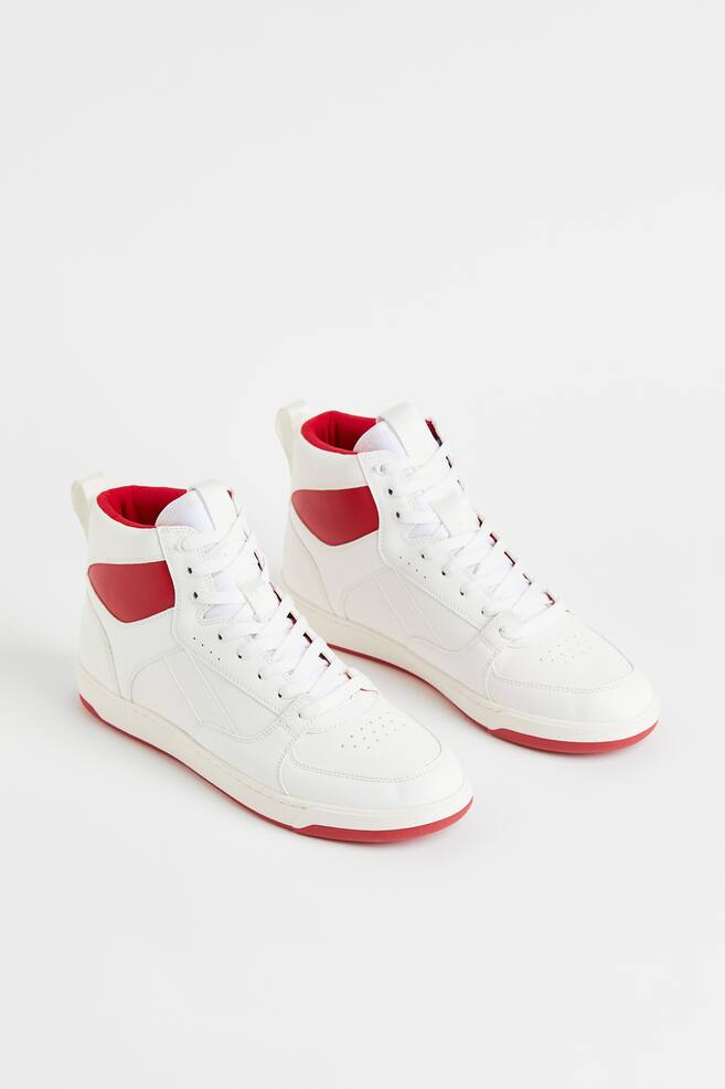 Hi-top trainers - White/Red - 4