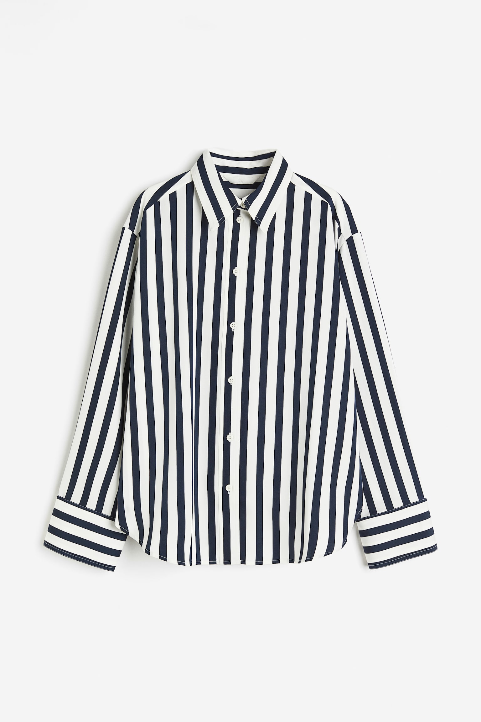 Twill Blouse - Navy blue/Stripe/Cream/Black/Pattern - 2