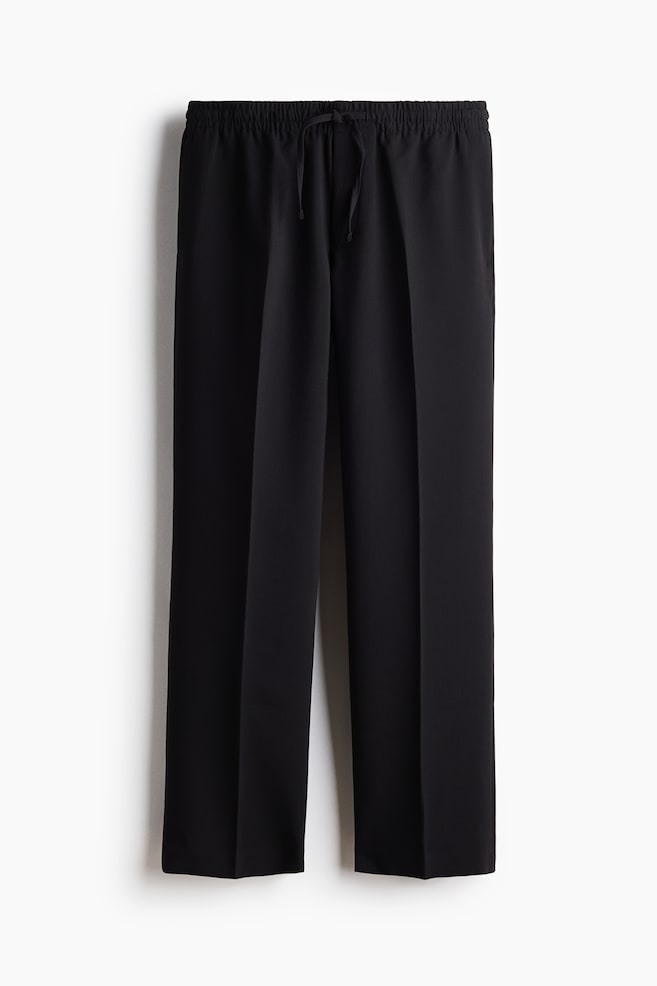 Relaxed-Fit Tailored-Look Joggers - Black/Light brown - 1