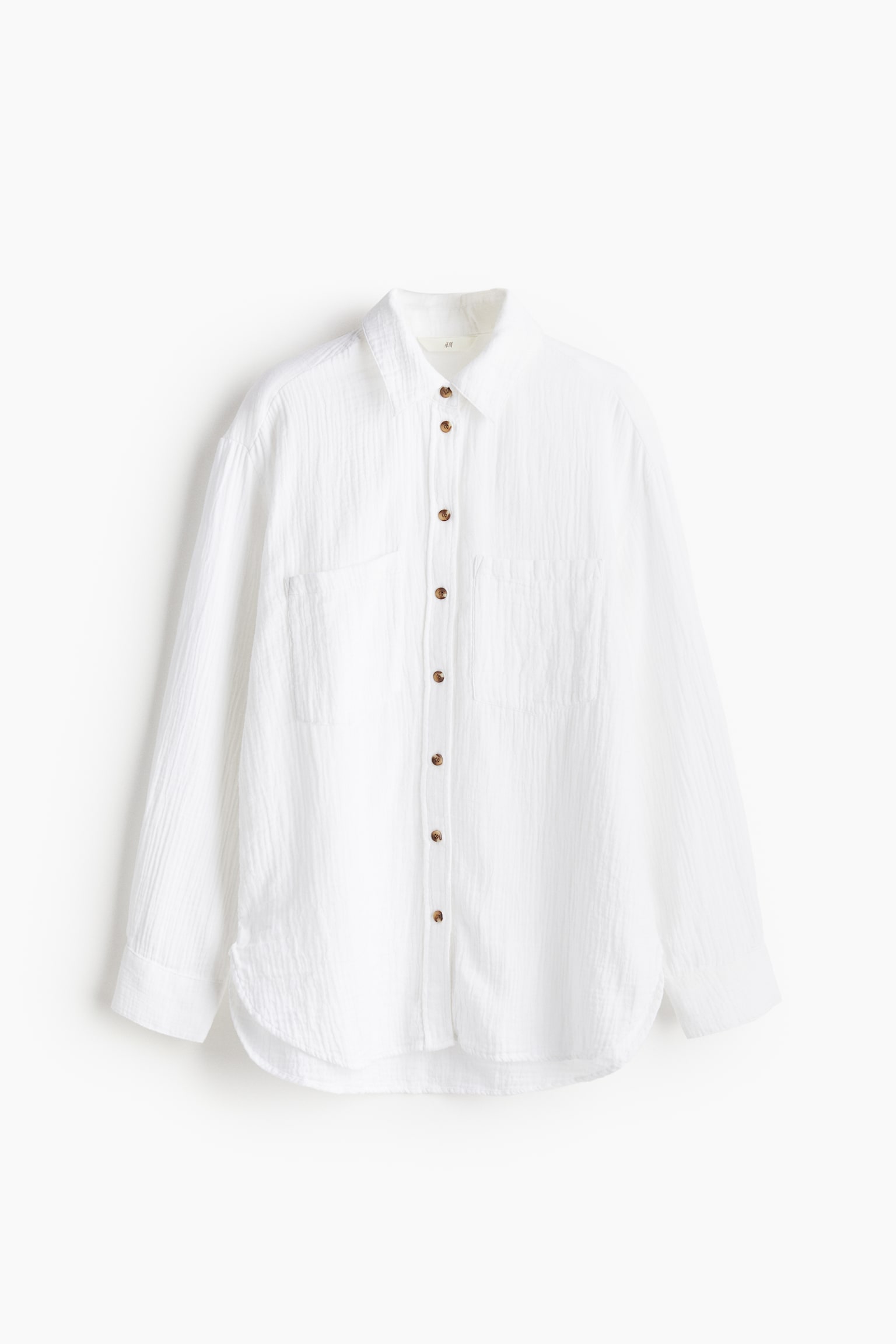 Женская рубашка H&M Cotton, цвет: Белый