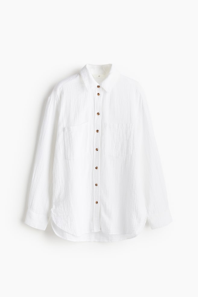 Cotton Shirt - White/Black/Light blue/Stripe/White/Stripe/Beige/Dusty blue - 1