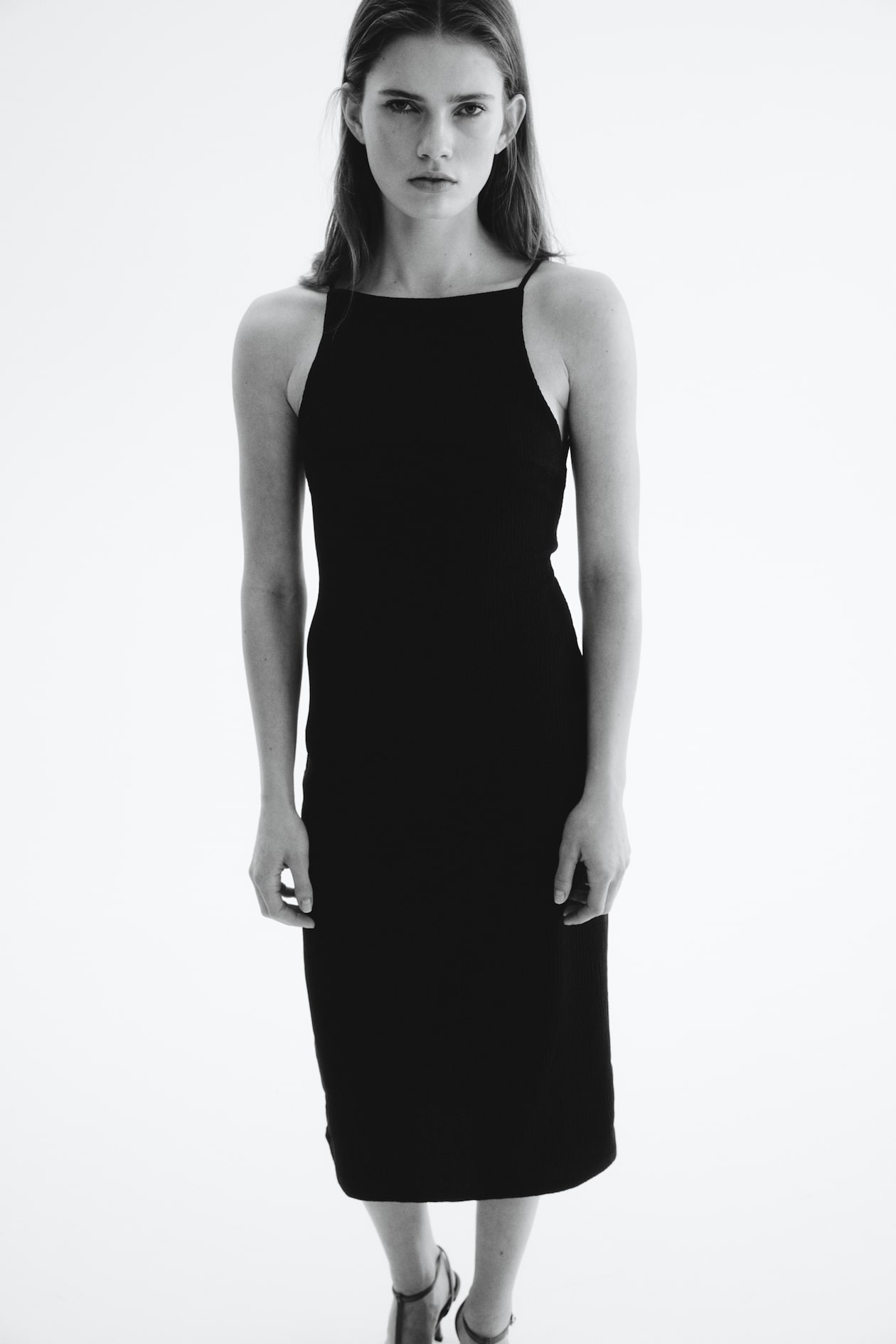 Textured Jersey Sleeveless Dress