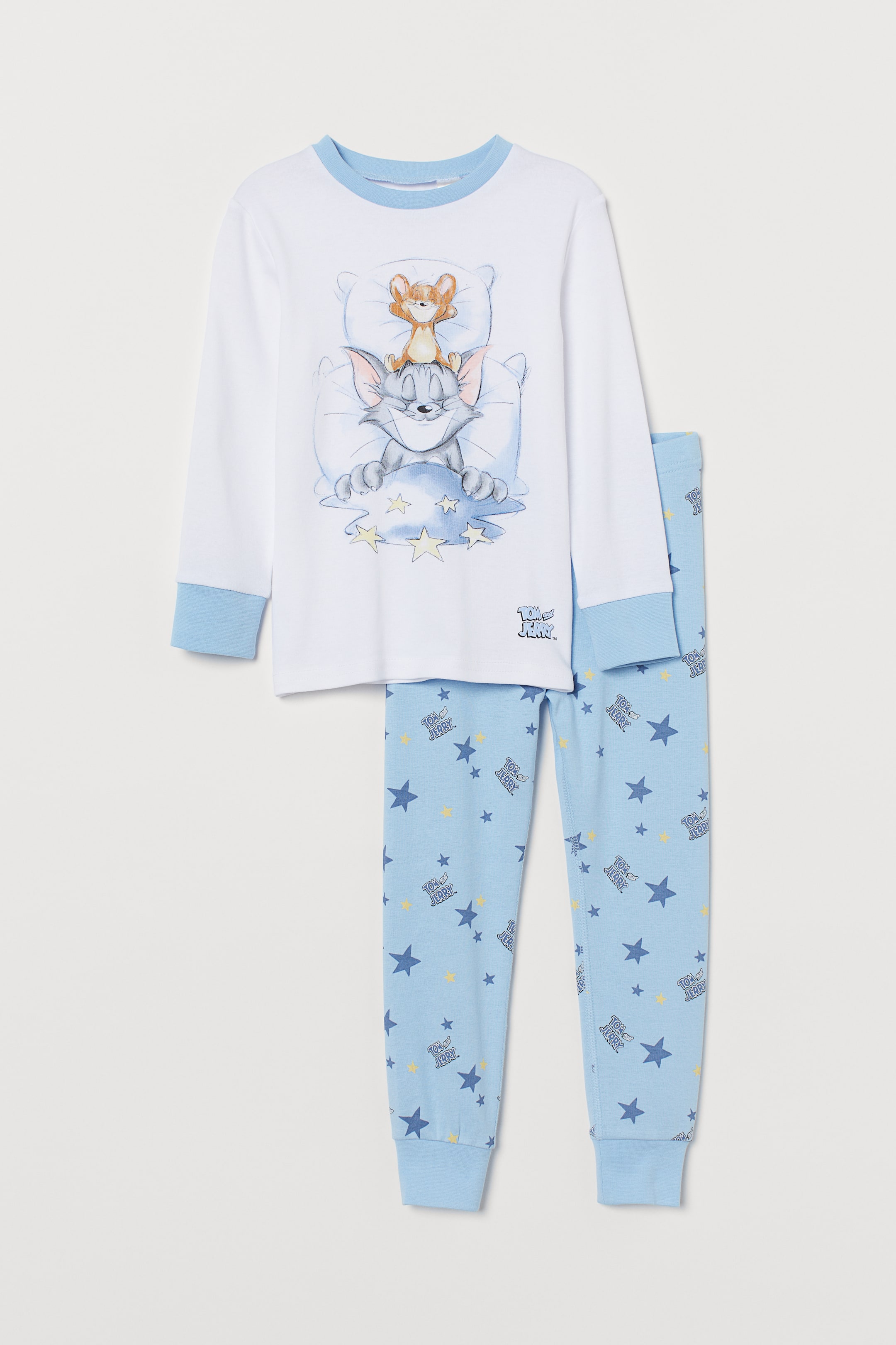 Printed pyjamas Light blue/Tom and Jerry Kids H&M HK