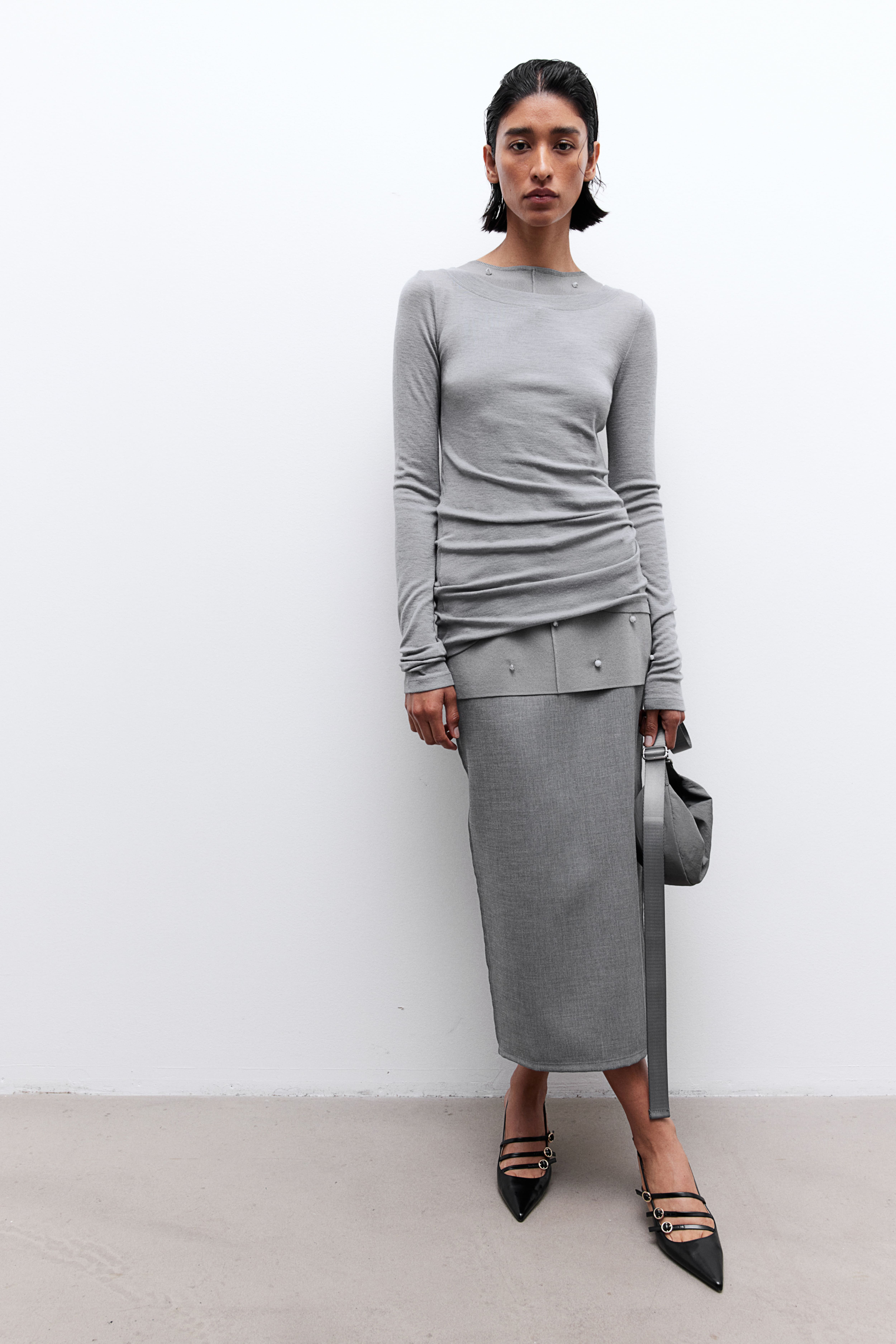 Gray skirt h&m hotsell