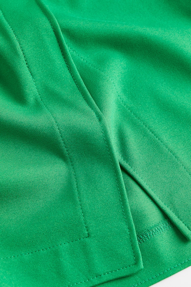 Krótka spódnica kopertowa - Zielony - 4
