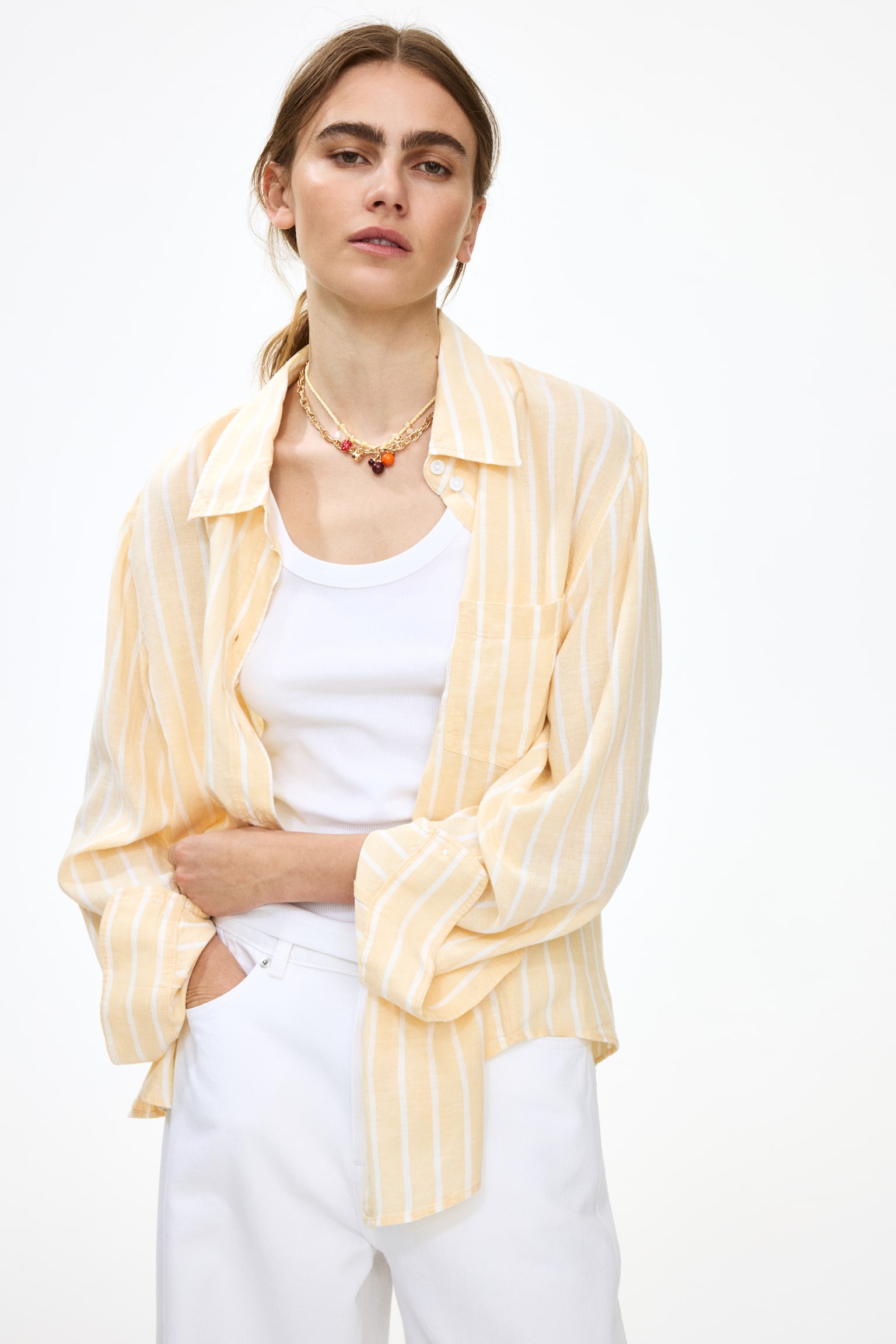 Linen-blend shirt - 4