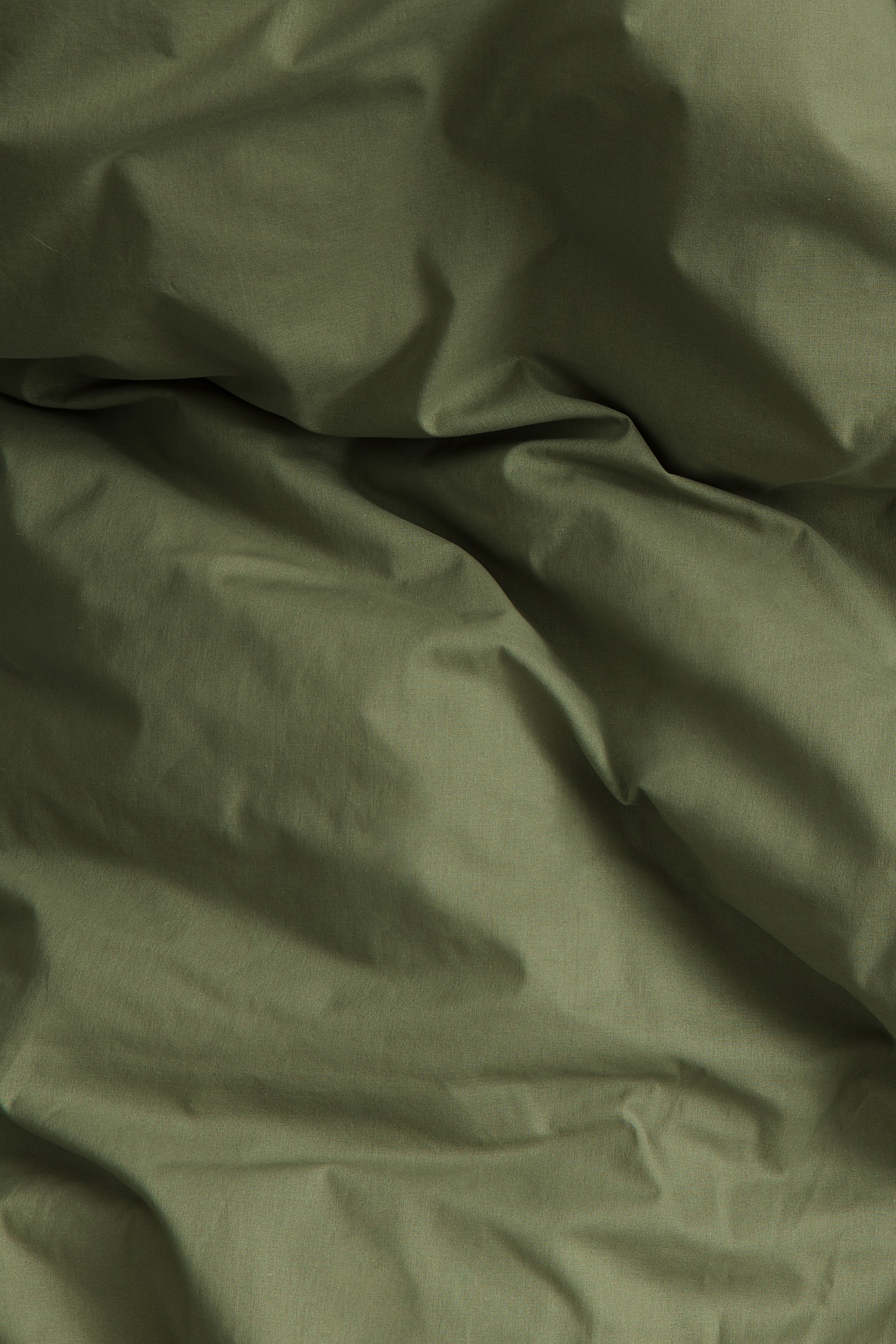 Cotton double/king duvet cover set - Khaki green/Dark brown/White/Light pink/Dark dusty pink/Dark green/Light pink/Sage green/Light beige/Light khaki green/Brown/Orange/Olive green/Greige/Light yellow - 2