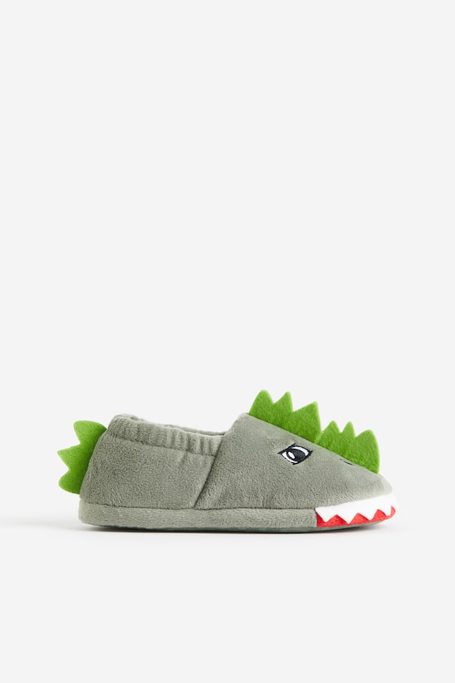 Pantofole morbide - Verde chiaro/dinosauro - 2