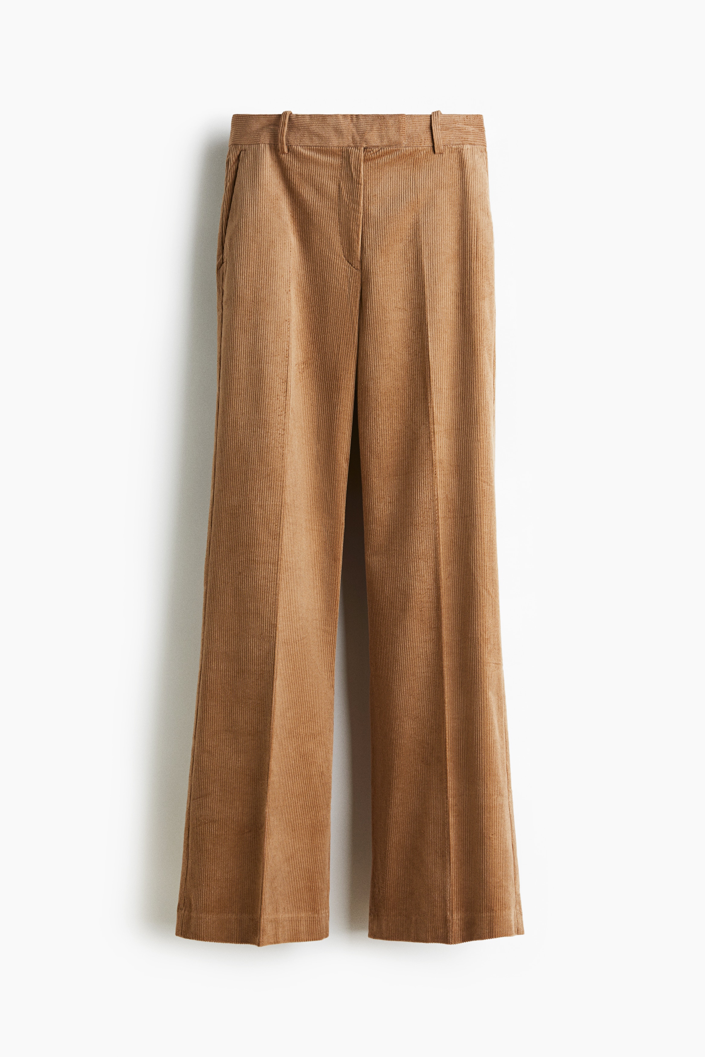 Pantalón bootcut de pana - Beige oscuro/Negro/Crema