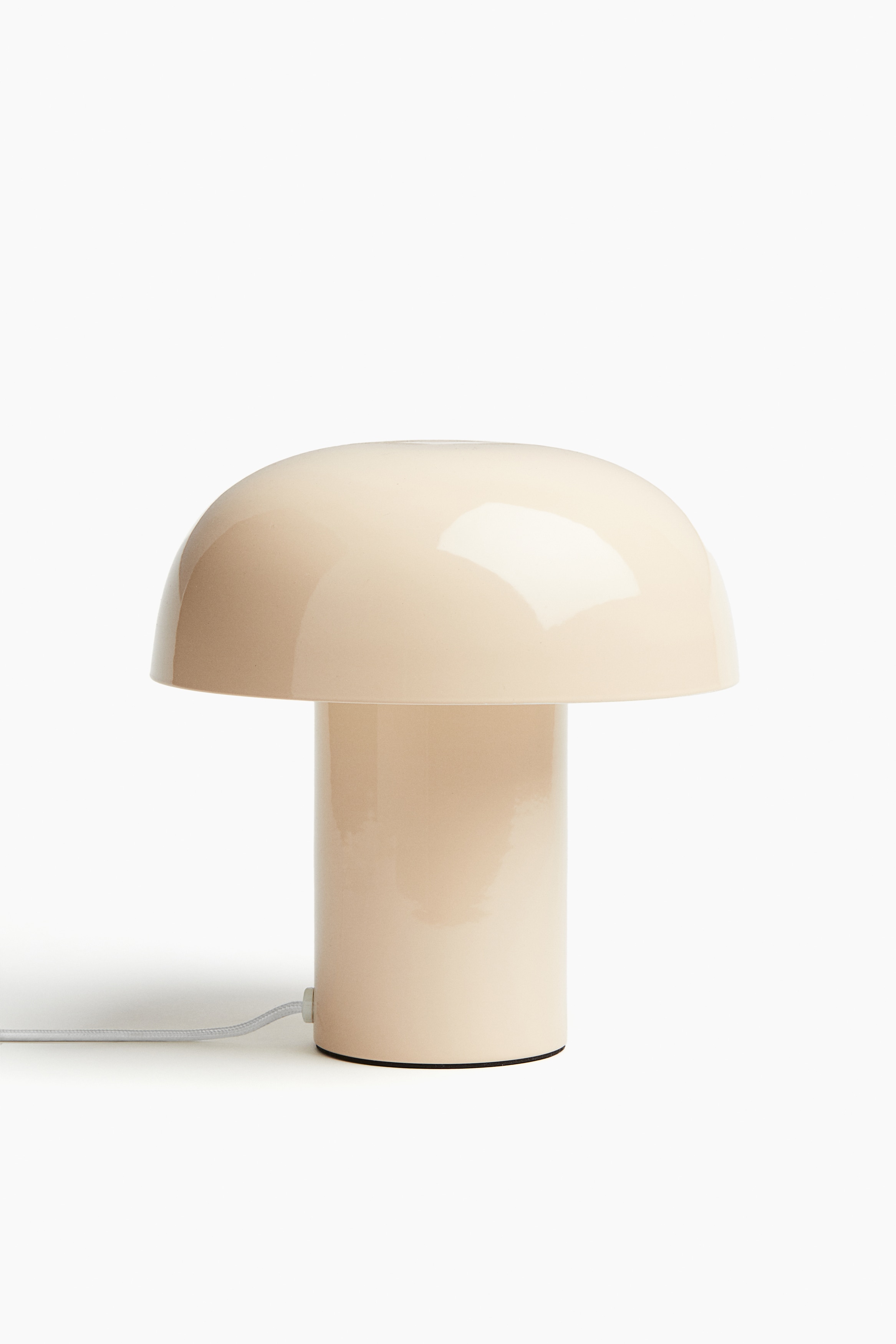 Metal table lamp - Cream/Silver-coloured/Light beige/Brown