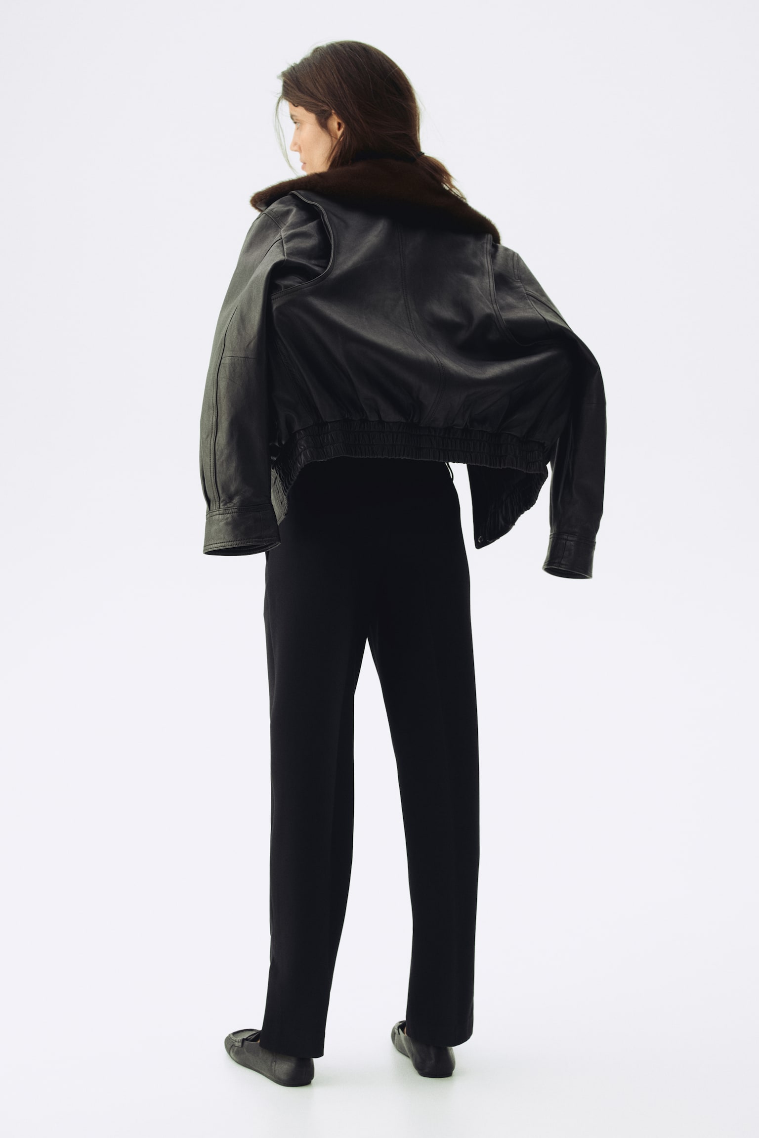Женские брюки H&M Mama Slit-Hem, цвет: Чёрный — фото 4