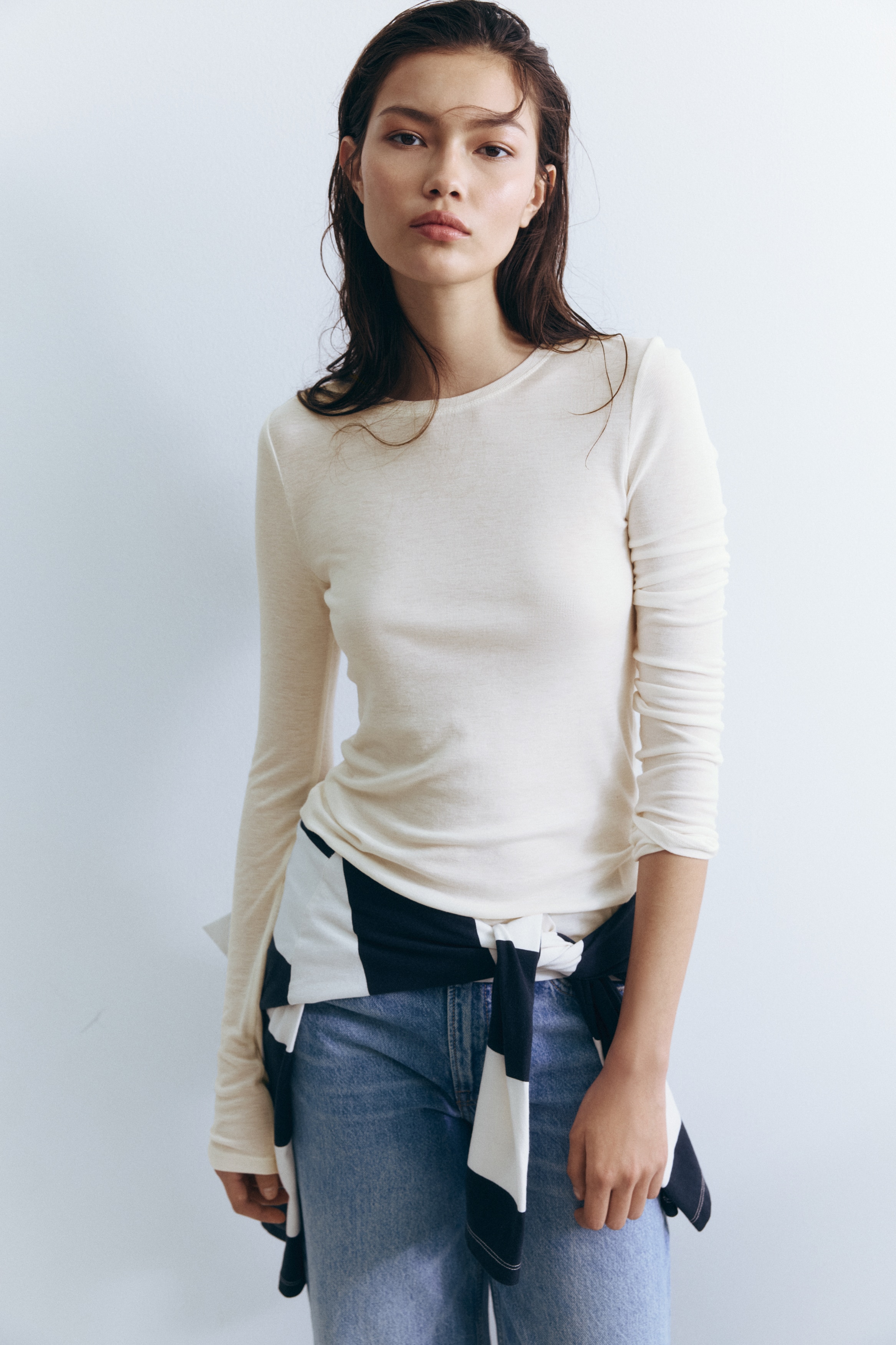 Wool-blend top