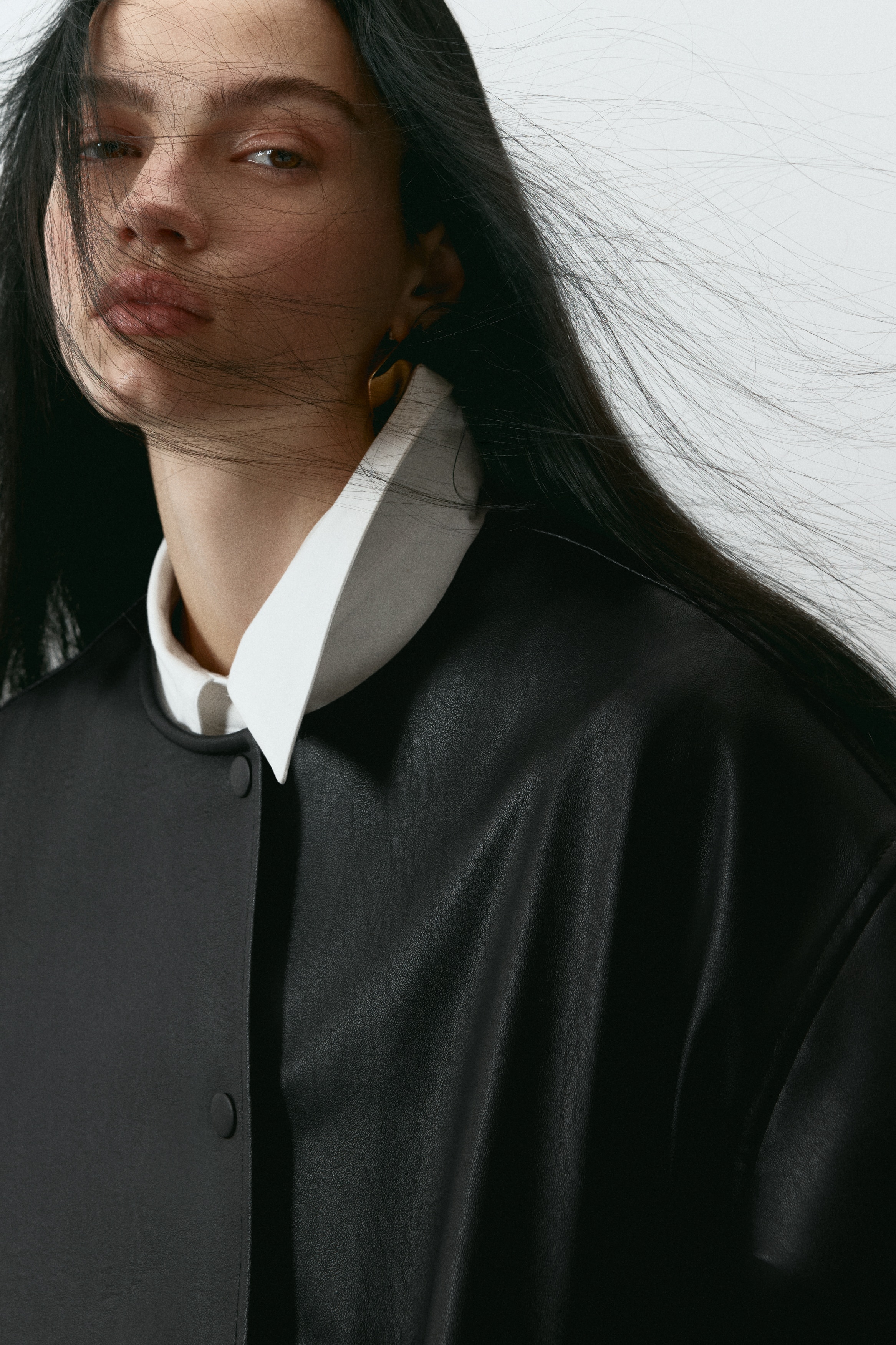 Coated bomber jacket