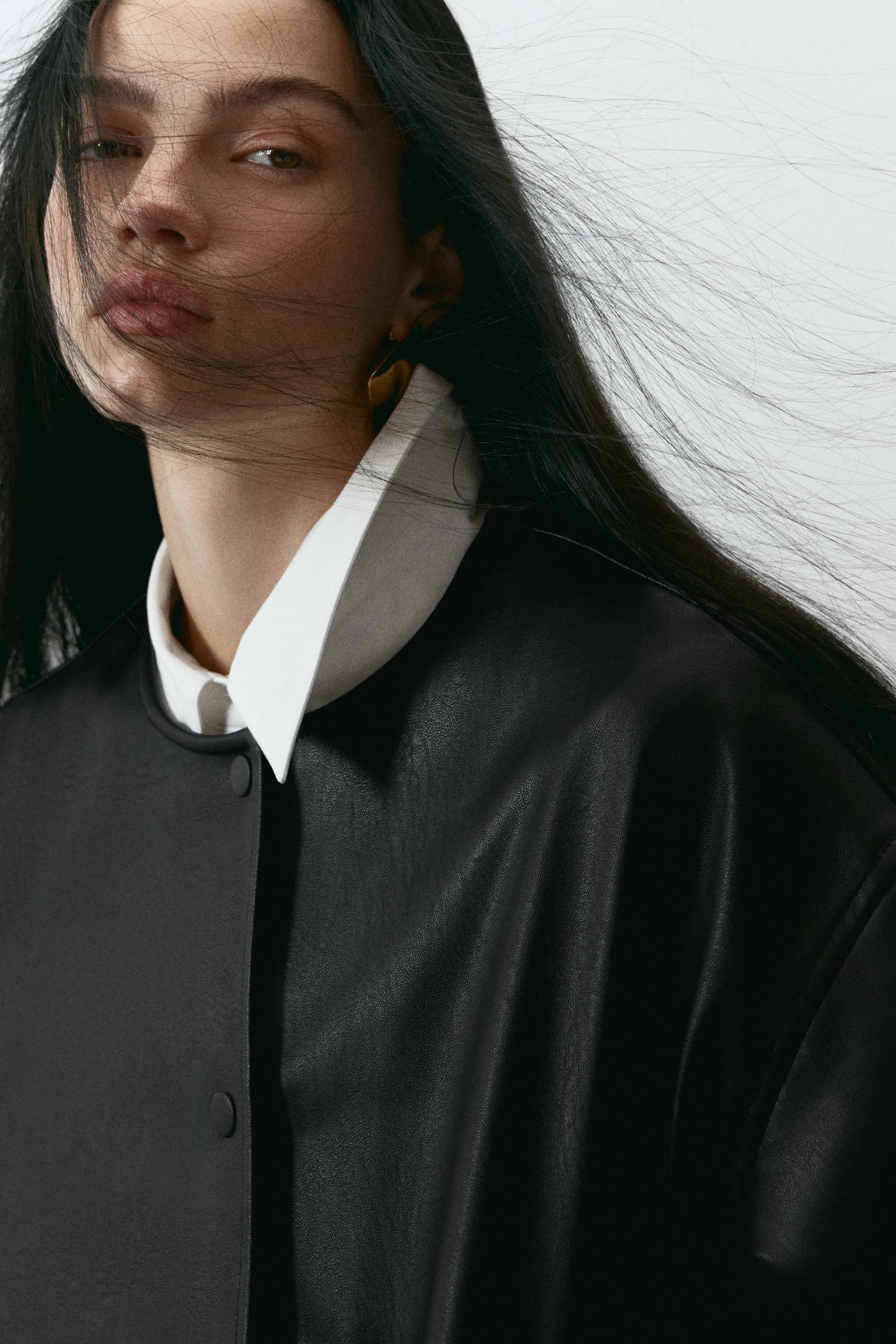 Coated bomber jacket - Black - 7