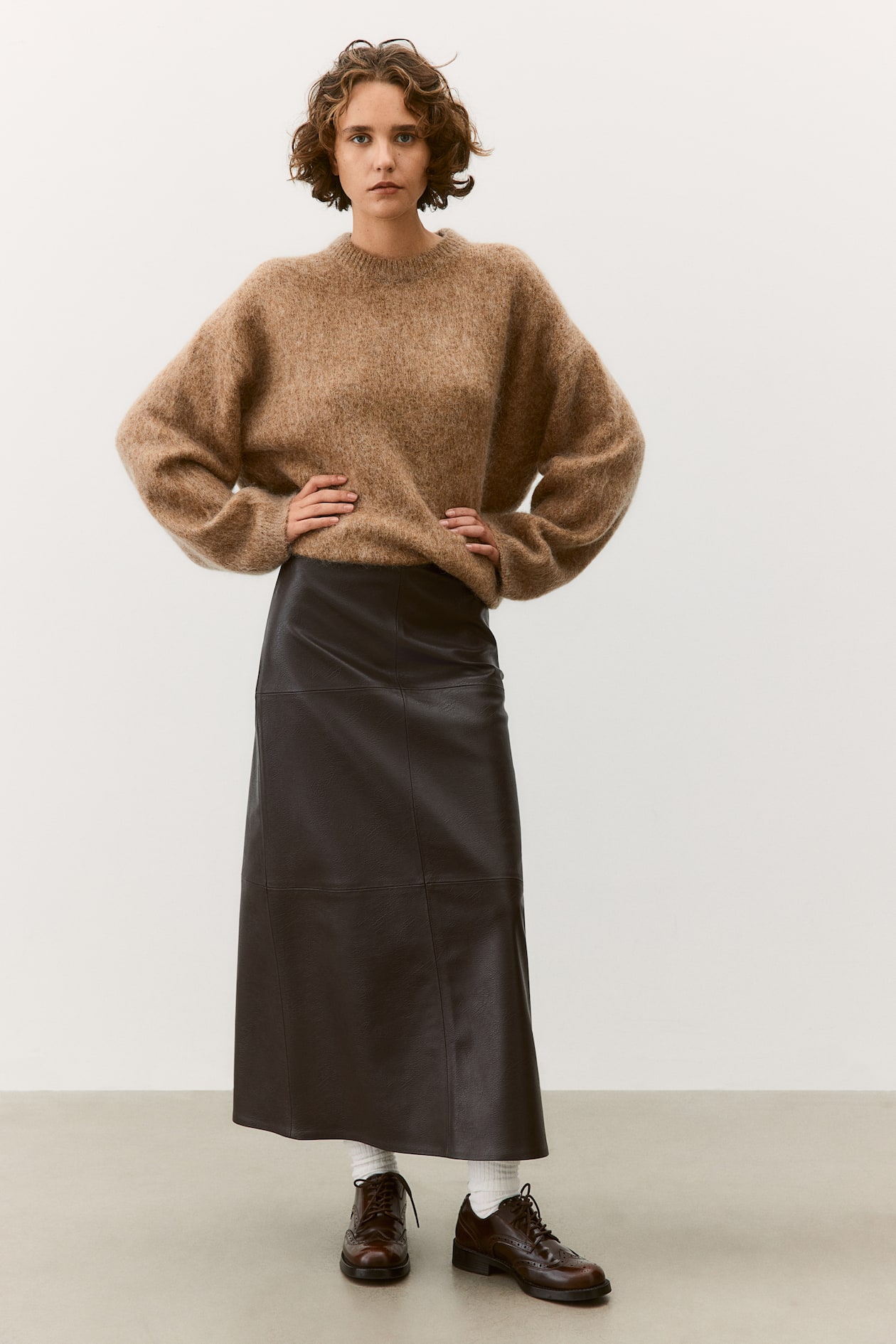 Leather Look Jupe Crayon Look Jupe Crayon Cuir Style Jupe Cuir