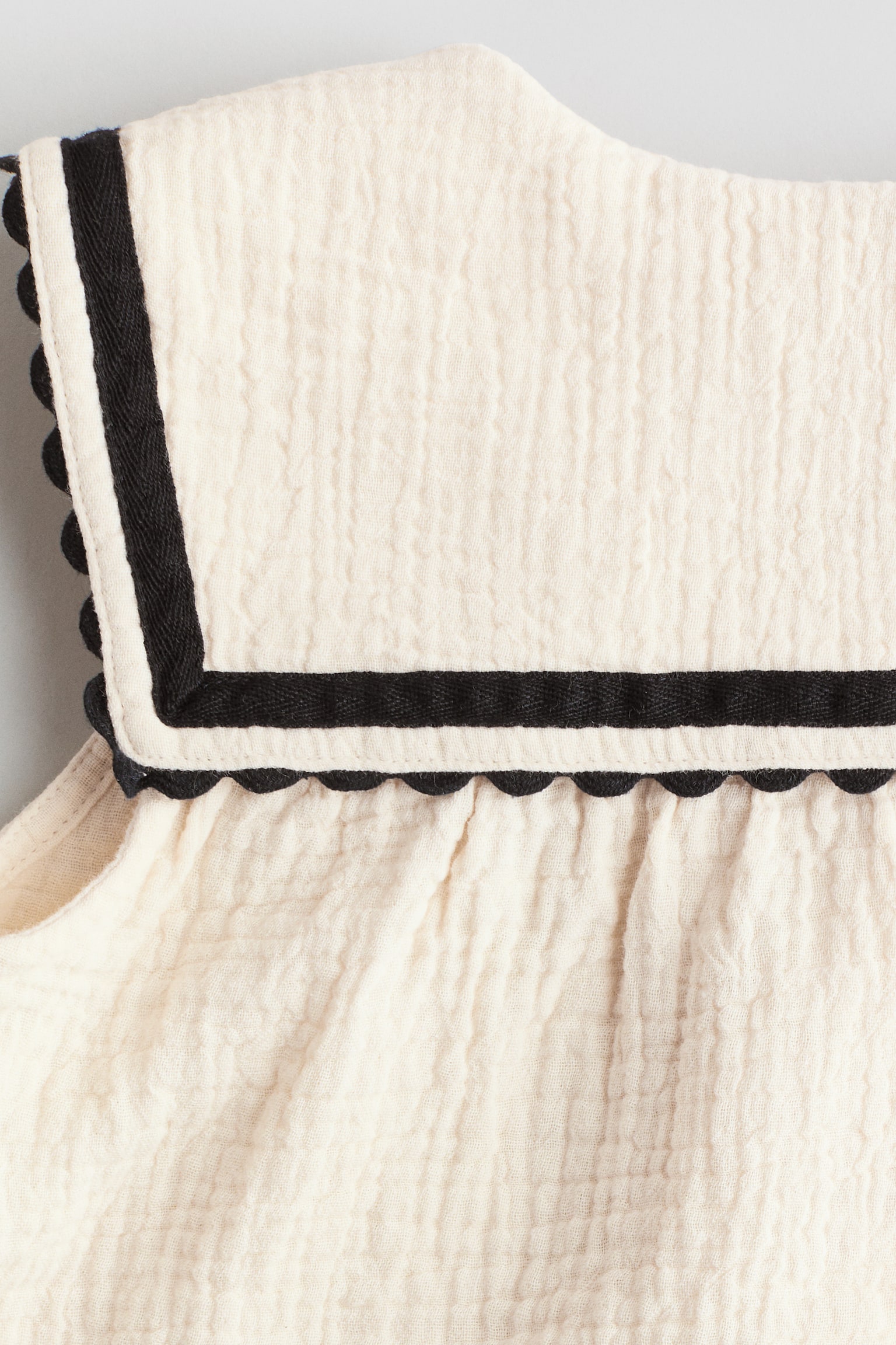 Blouse en mousseline de coton - Beige clair - 4