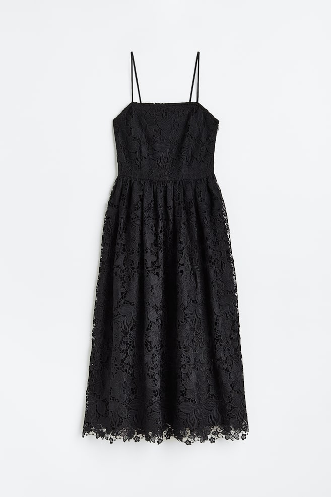 Lace bandeau dress - Black - 2