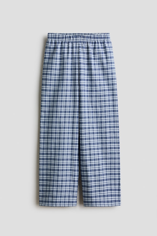 Pantalón de pijama en algodón - Azul marino/Cuadros/Rosa claro/Cuadros Gingham - 1