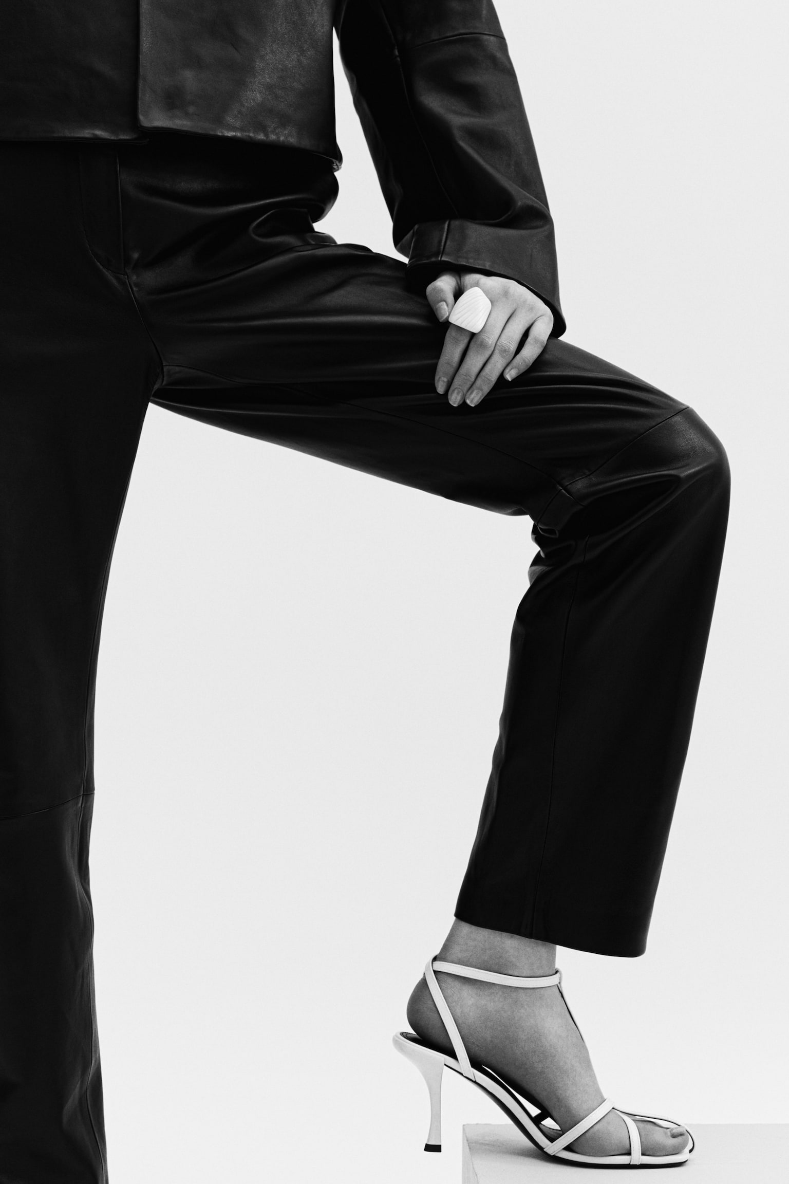 Leather trousers - Black - 6